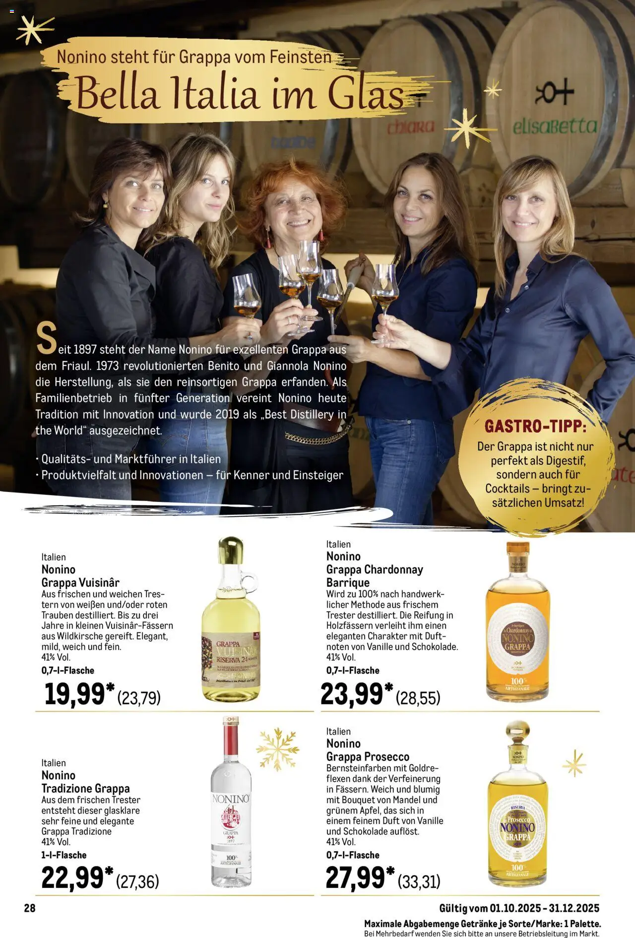 Metro Saisonkatalog "Perfekt ausgestattet" – gültig ab 01.10.2025 | Seite: 28 | Produkte: Trauben, Schokolade, Duft, Prosecco