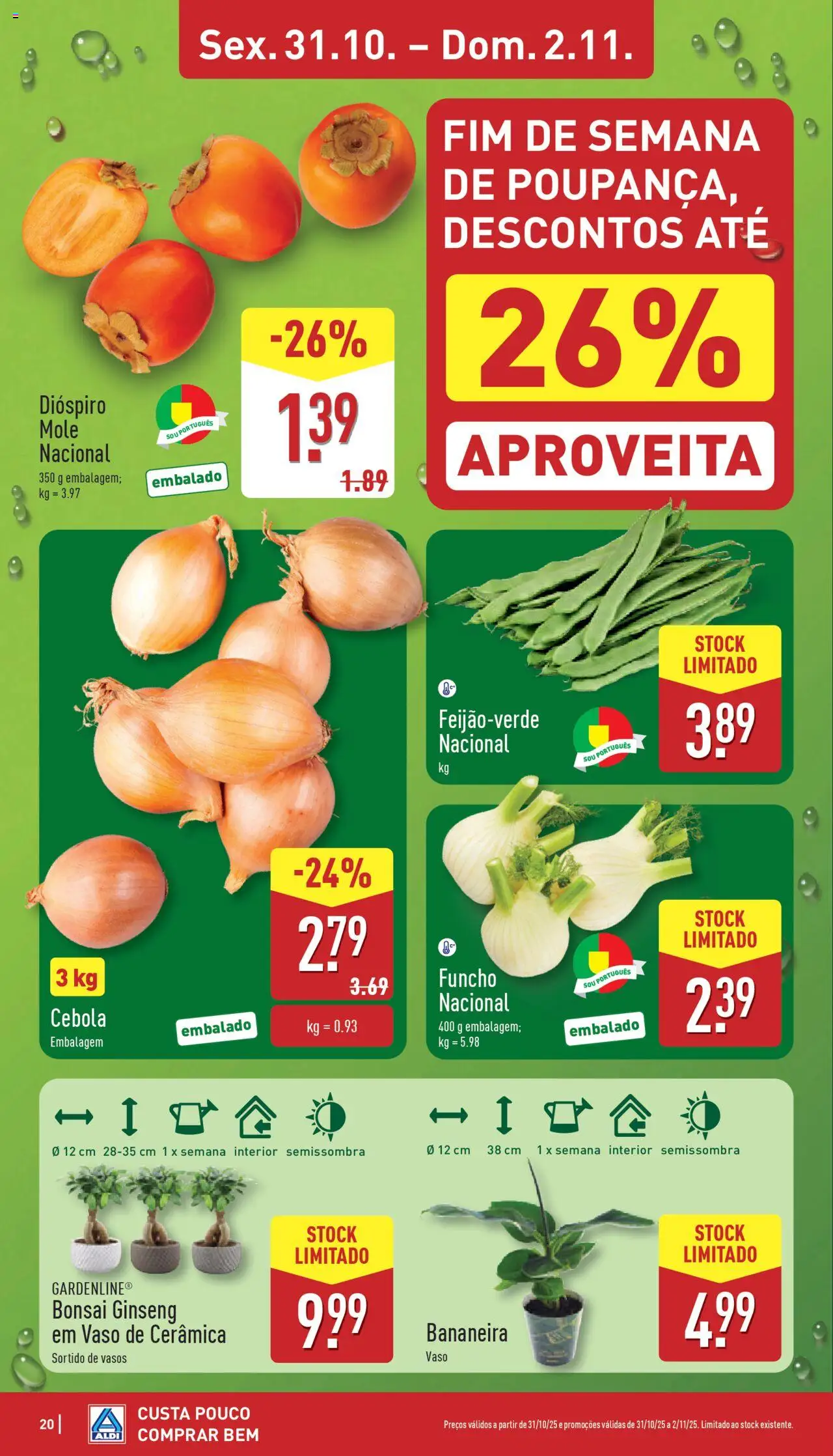Aldi folheto │ válido de 27.10.2025 | Página: 20 | Produtos: Cebola, Vaso