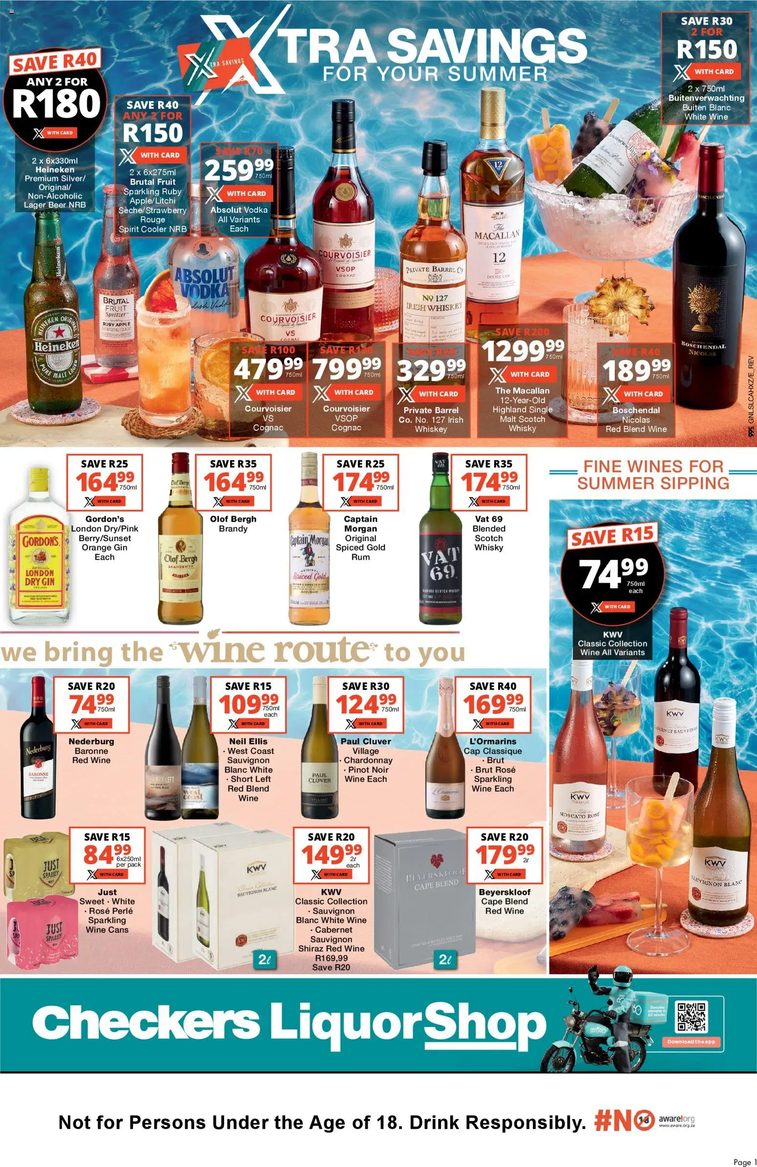 New Checkers catalogue – valid from 24.10.2025 | Page: 1 | Products: Wine, Gin, Vodka, Fruit