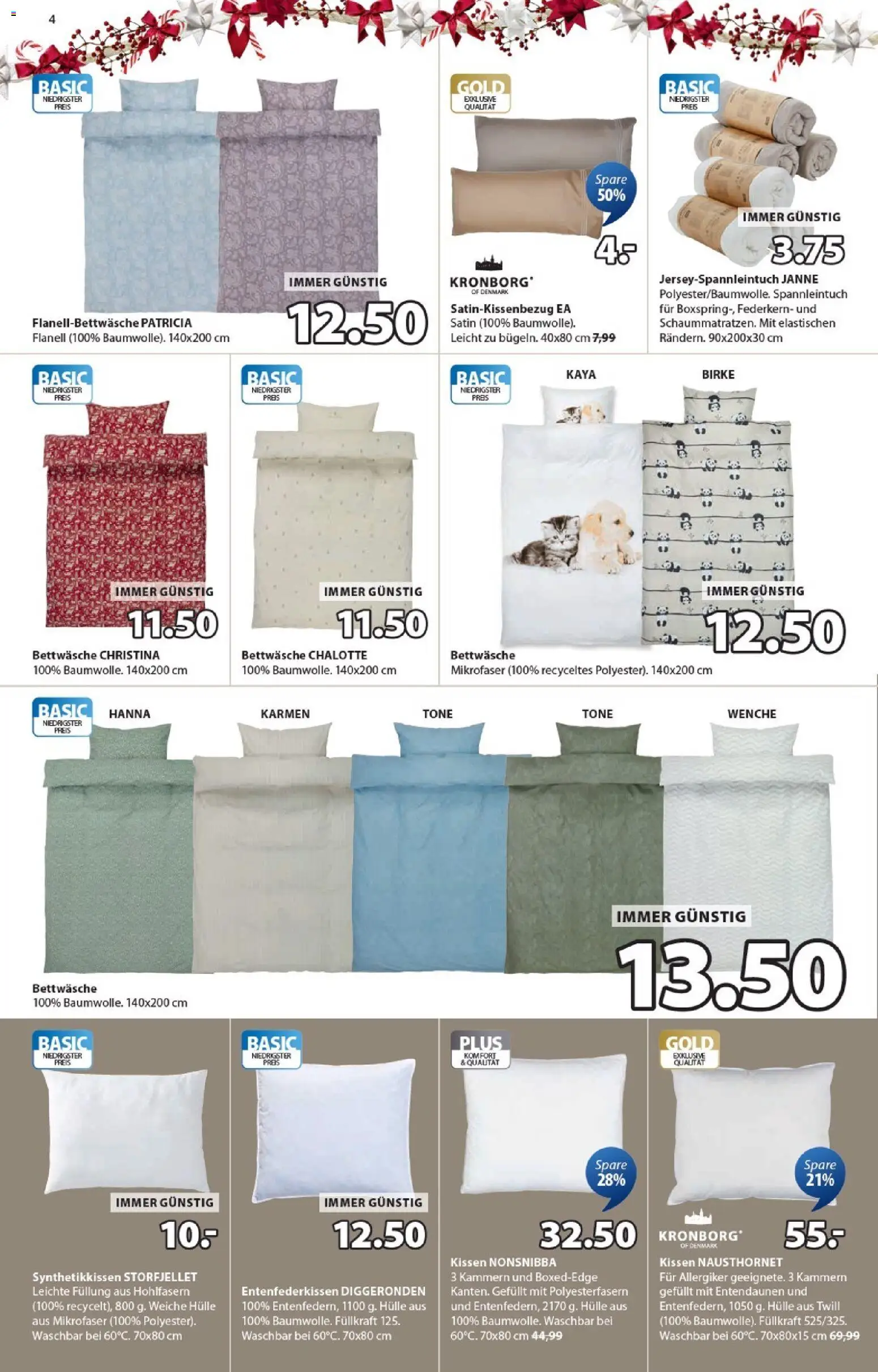 JYSK Angebote gültig ab 01.12.2025 | Seite: 4 | Produkte: Hülle, Kissen