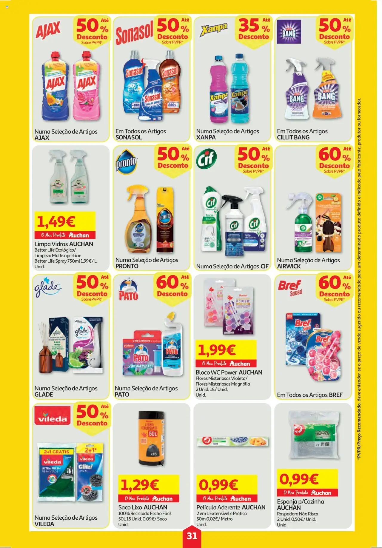 Auchan folheto │ válido de 18.09.2025 | Página: 31 | Produtos: Flores, Esponja, Limpa vidros