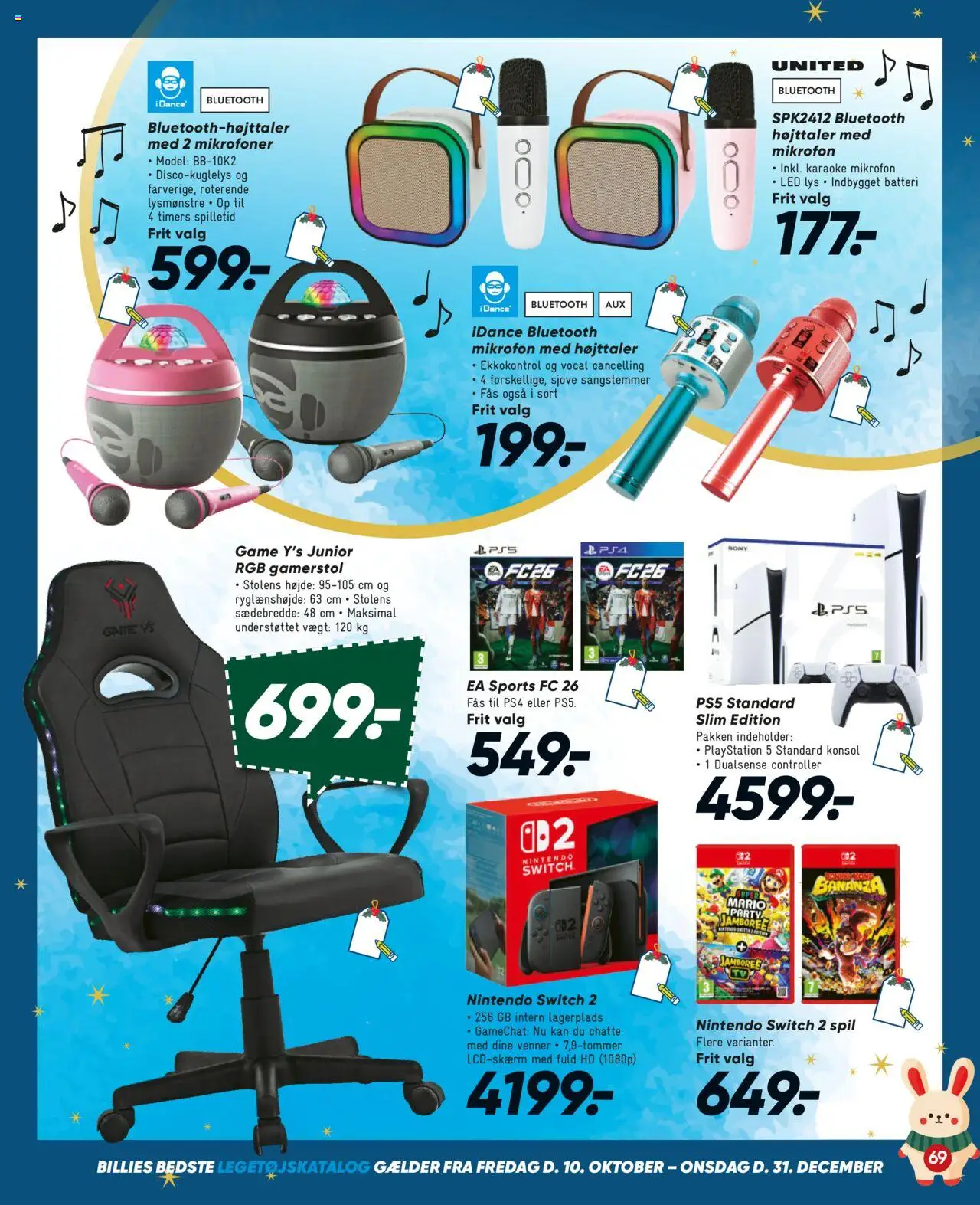 Bilka tilbudsavis – gyldig fra 10.10.2025 | Side: 69 | Produkter: Nintendo Switch, Playstation, Mikrofon, Batteri