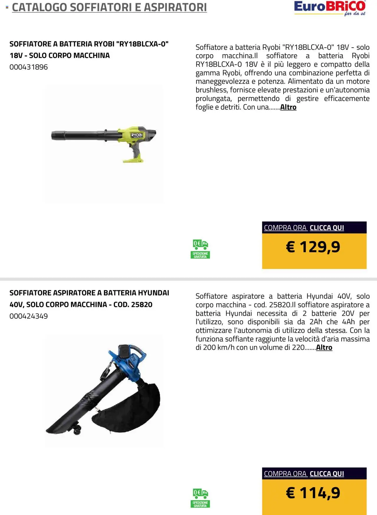 Volantino Eurobrico del 23.07.2025 | Pagina: 7 | Prodotti: Batteria, Batterie