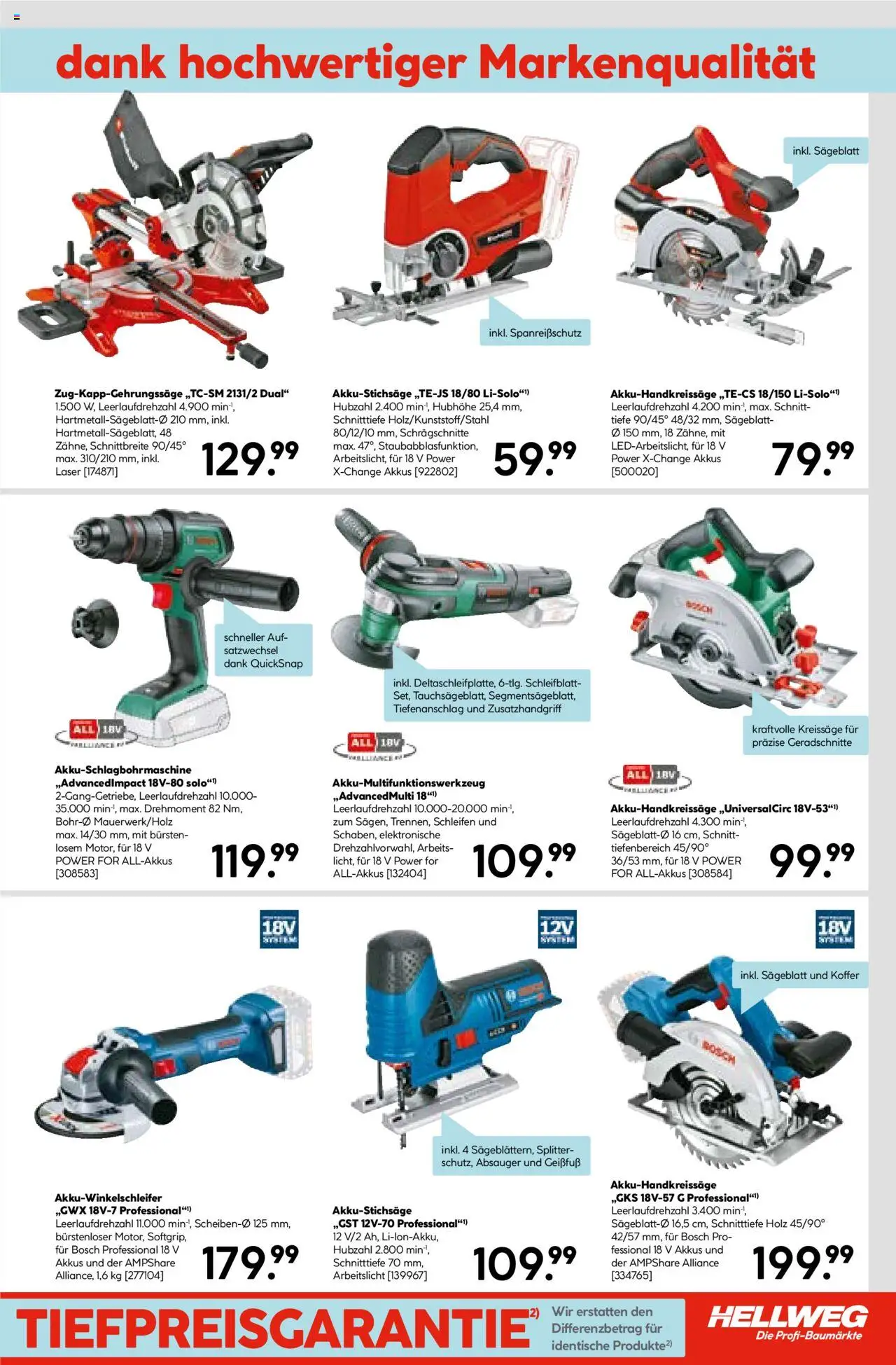Hellweg Prospekt – gültig ab 22.09.2025 | Seite: 19 | Produkte: Bosch, Koffer