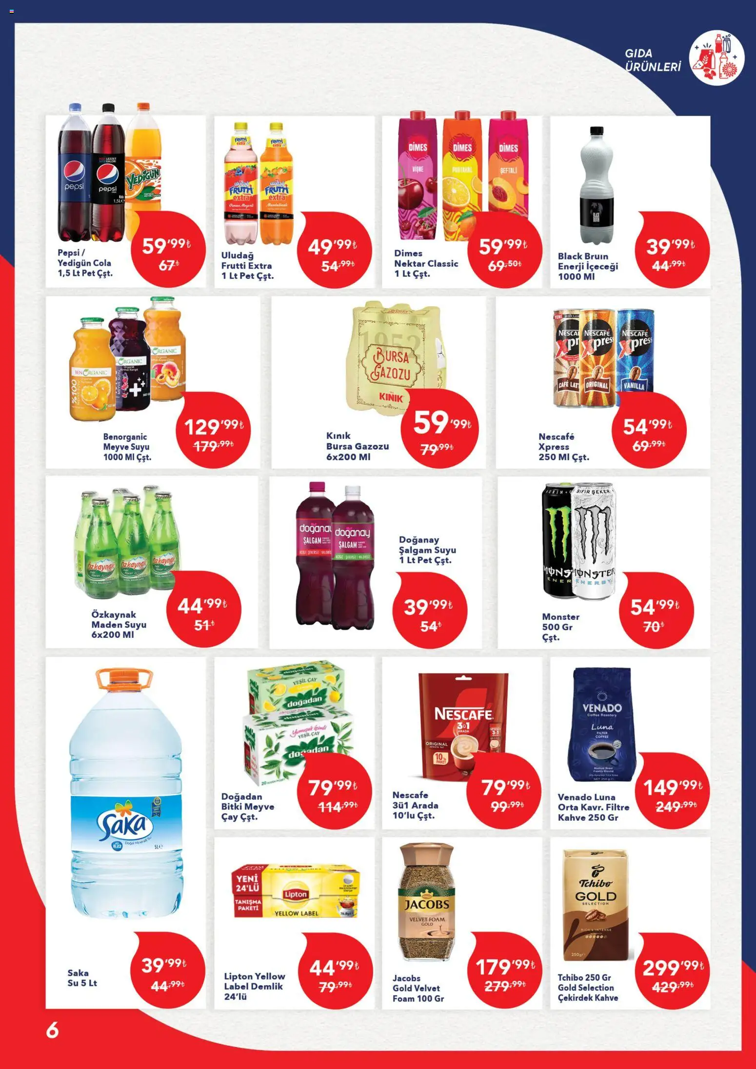Kim Market Katalog - Marmara Insert - 13.04.2026 tarihinden itibaren geçerlidir | Sayfa: 6 | Ürünler: Şalgam, Meyve suyu, Şeker, Maden suyu