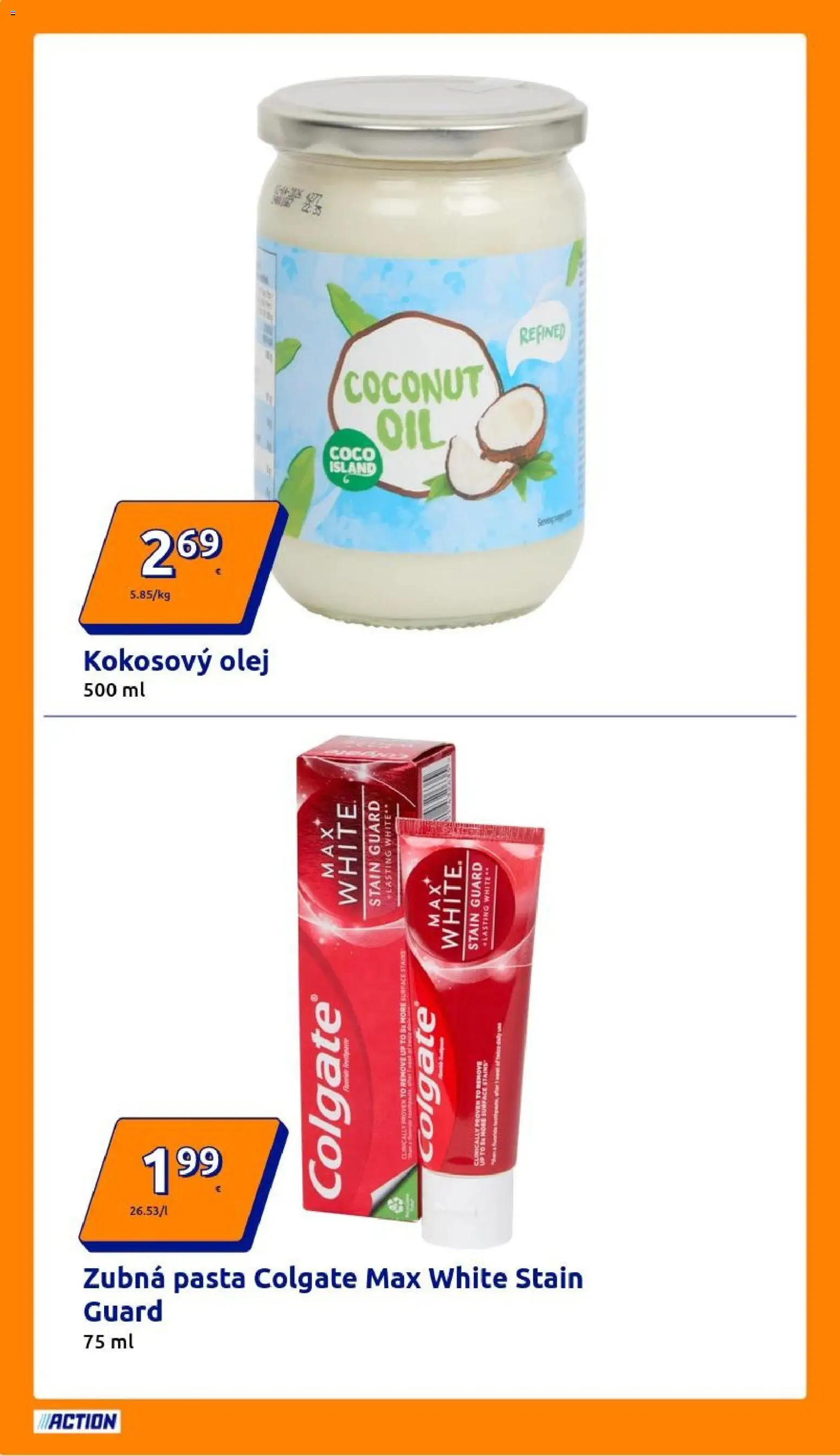 Nové Action akcie – leták je platný od 18.02.2026 | Strana: 14 | Produkty: Olej, Zubná pasta