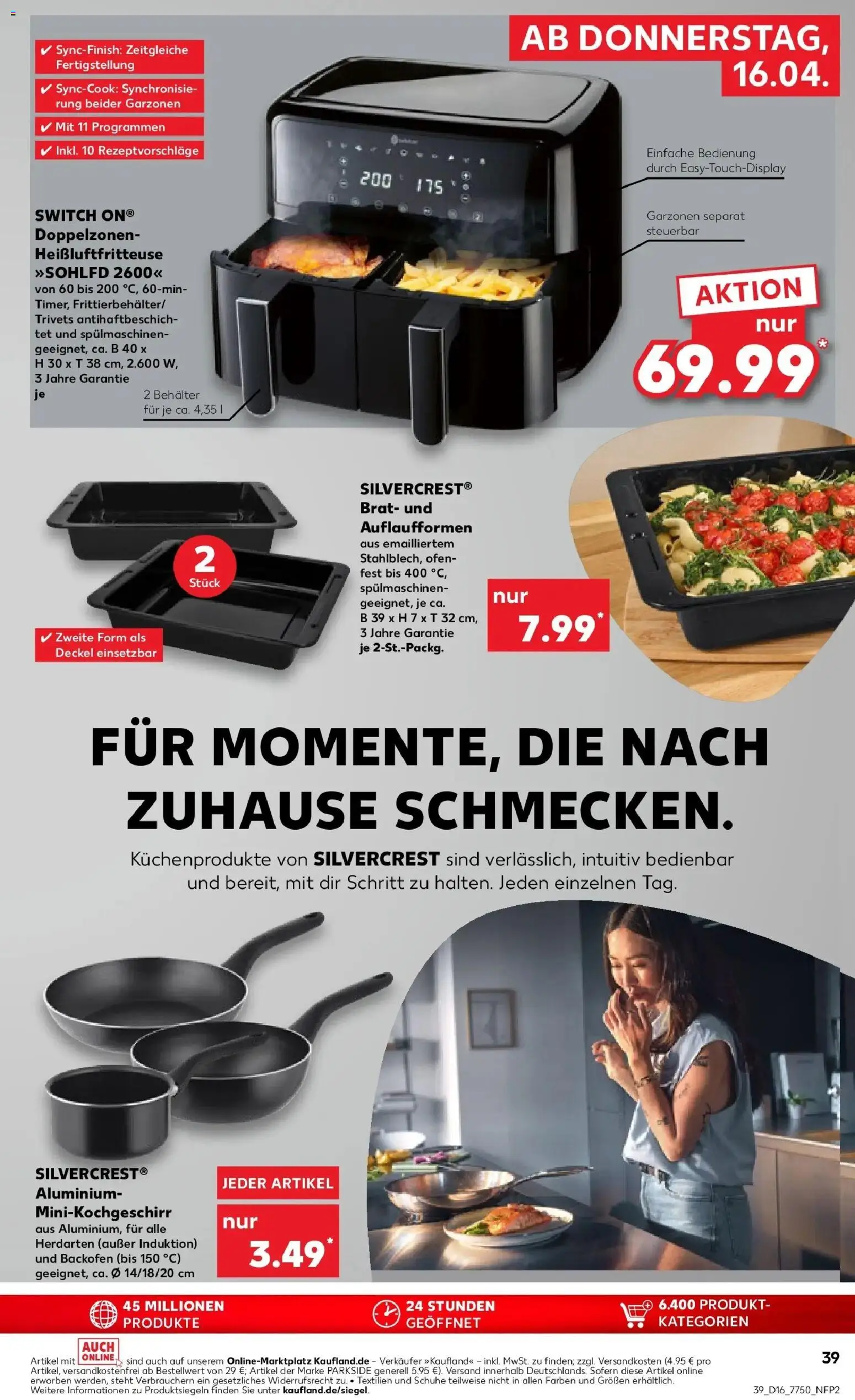 Kaufland Prospekt Herten	 – gültig ab 16.04.2026 | Seite: 39 | Produkte: Ofen, Backofen, Heißluftfritteuse