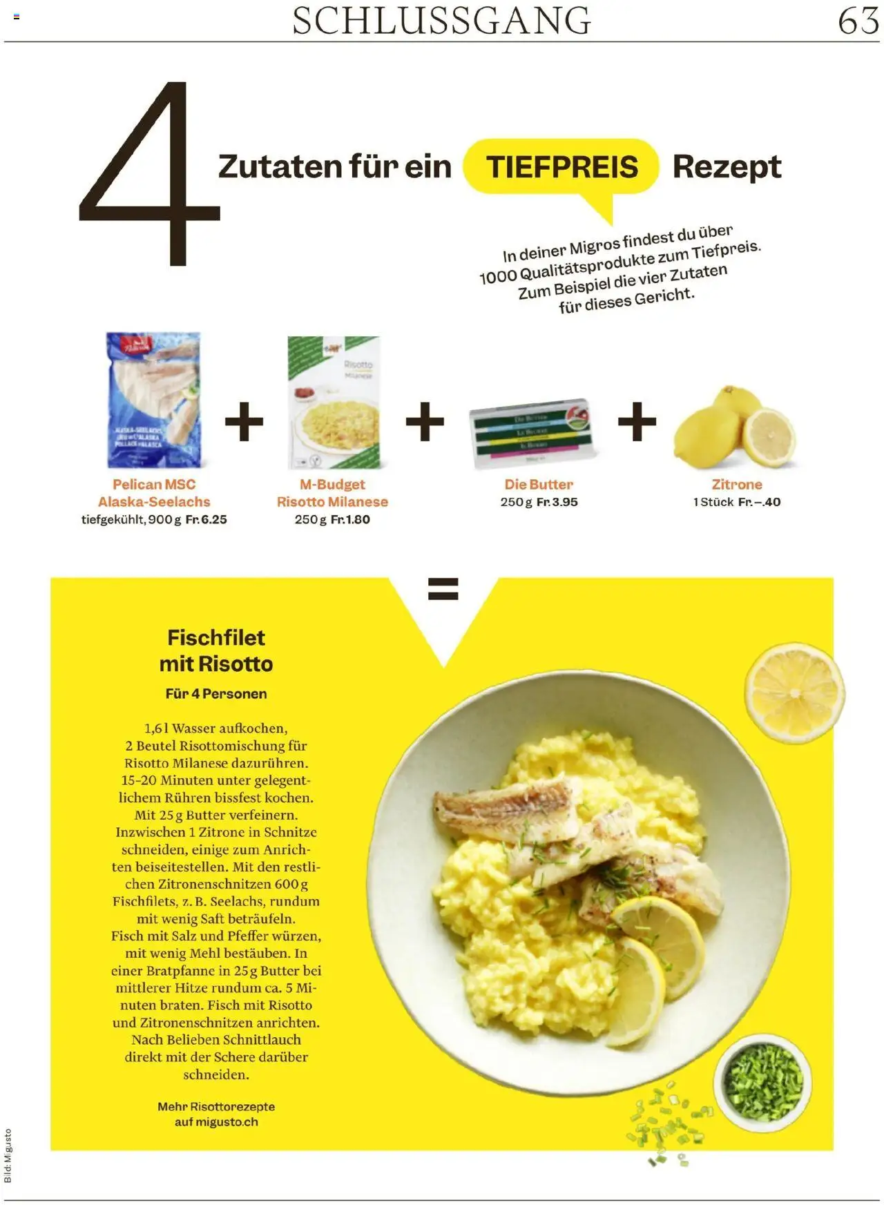 Migros Magazin – gültig ab 20.10.2025 | Seite: 63 | Produkte: Saft, Fisch, Wasser, Zitrone