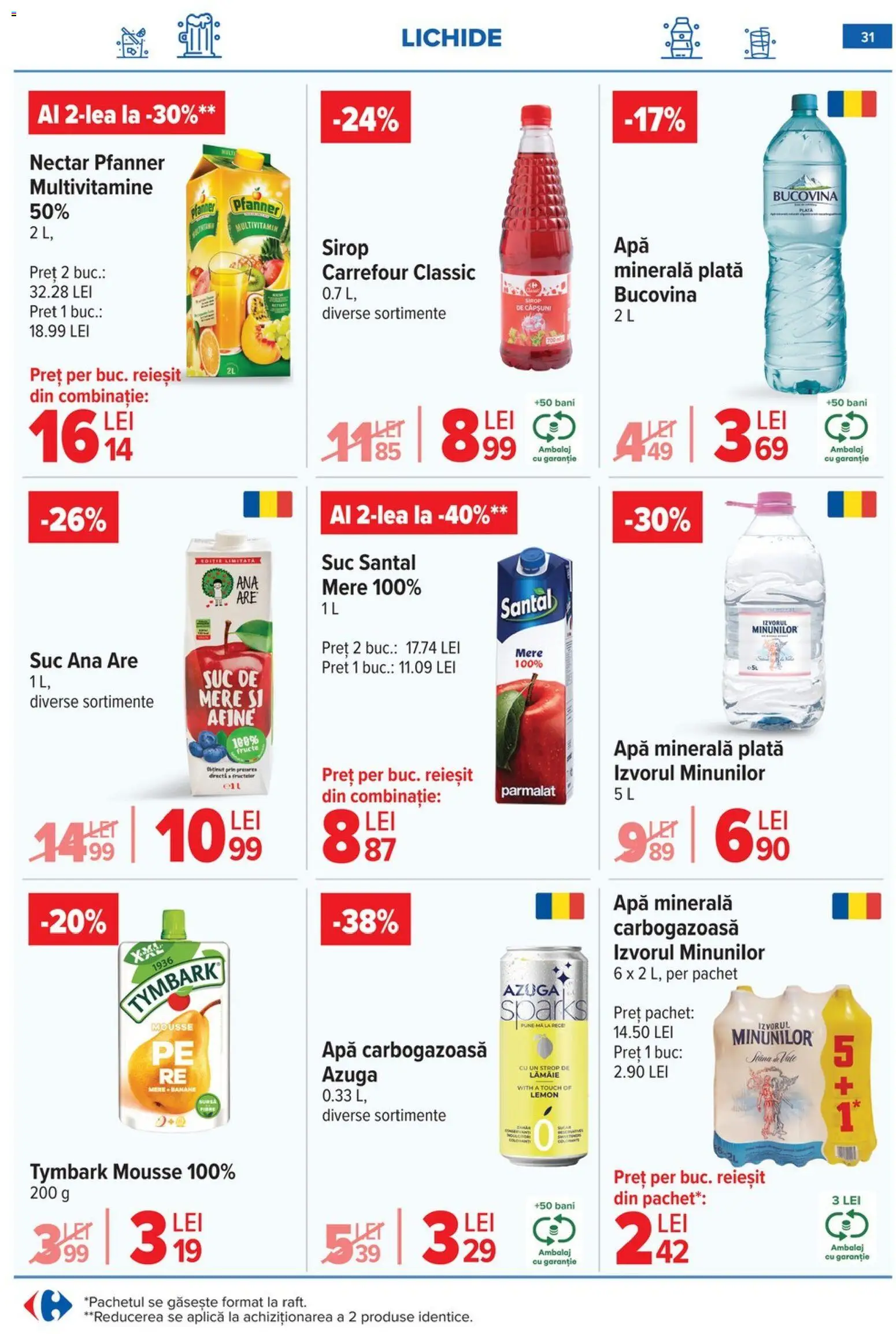Noul catalog Carrefour – valabil de la 08.01.2026 | Pagină: 31 | Produse: Afine, Yazı tahtası kalemi, Sirop, Fructe