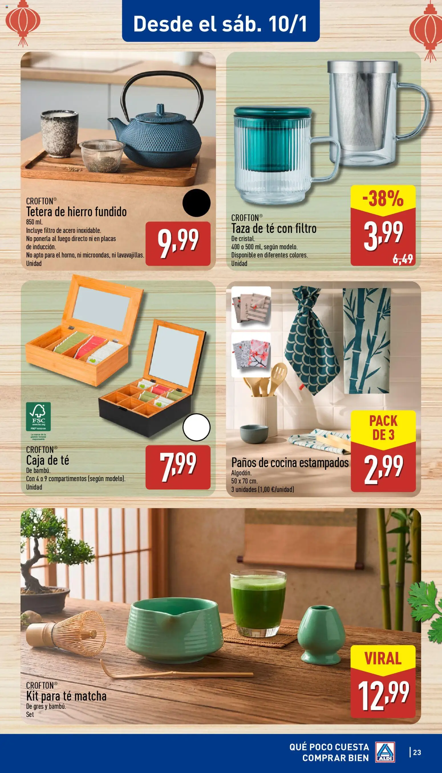 Aldi folleto Baleares │ válido desde el 05.01.2026 | Página: 23 | Productos: Tetera, Té, Cocina, Caja