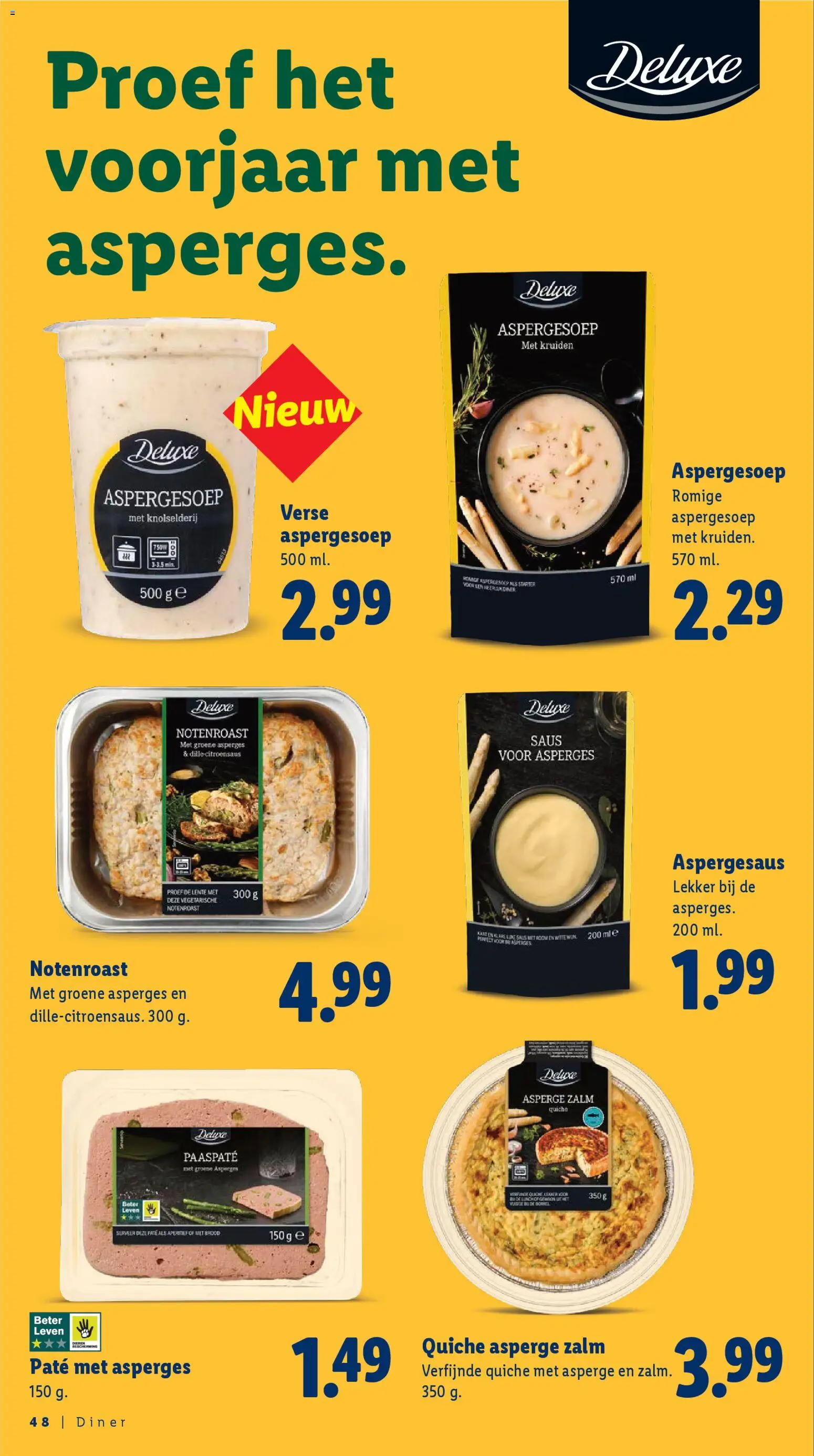 {H1} | Pagina: 48 | Producten: Asperges, Brood, Zalm, Saus