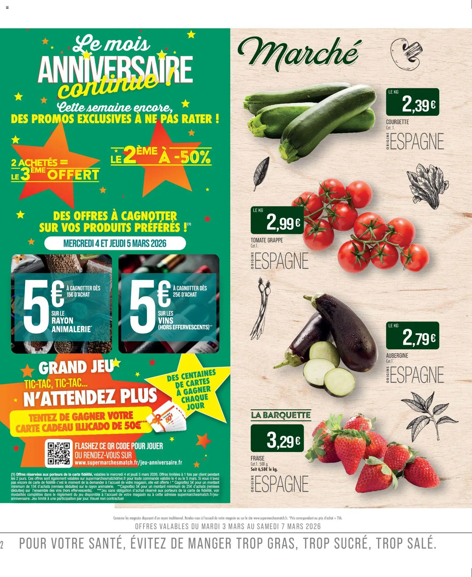 {H1} | Page: 4 | Produits: Tomate grappe, Fraise, Aubergine, Jeux