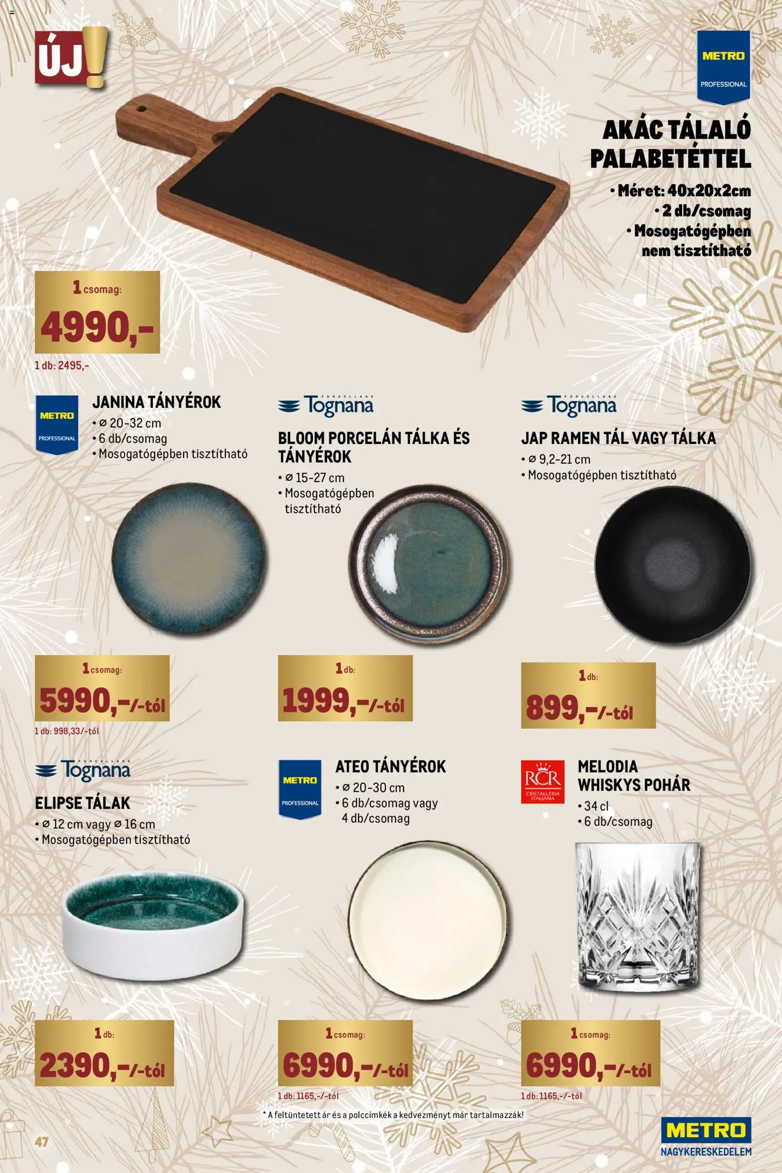 Metro akciós ujság - amely érvényes a következő dátumtól: 02.11.2025 | Oldal: 47 | Termékek: Pohár