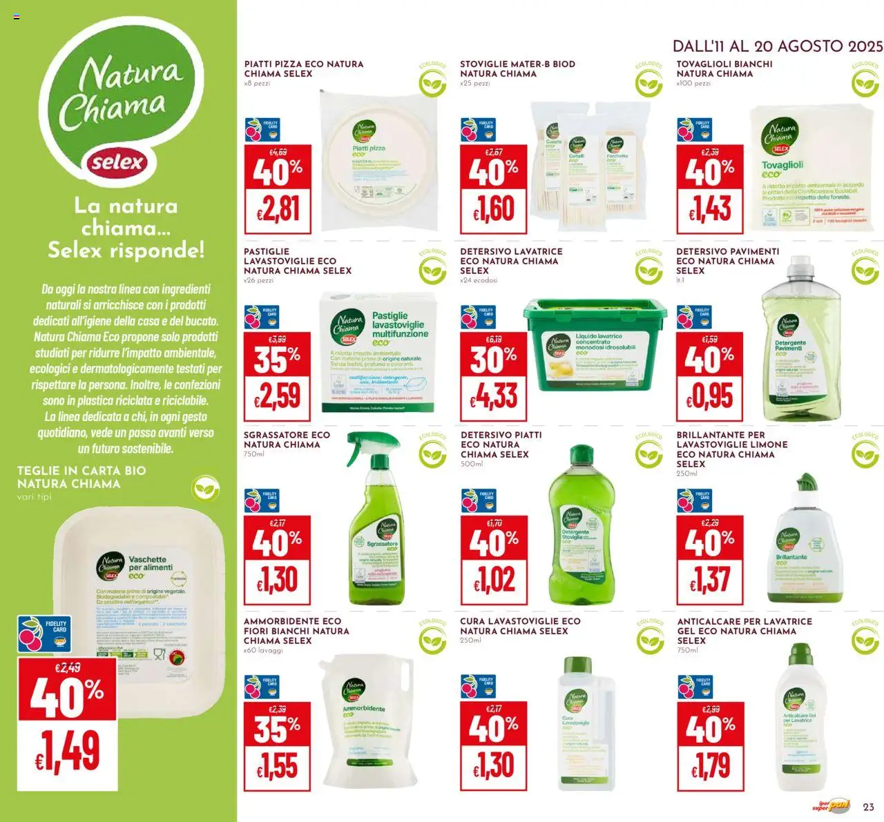 Volantino Pan del 11.08.2025 | Pagina: 23 | Prodotti: Ammorbidente, Anticalcare, Limone, Lavastoviglie