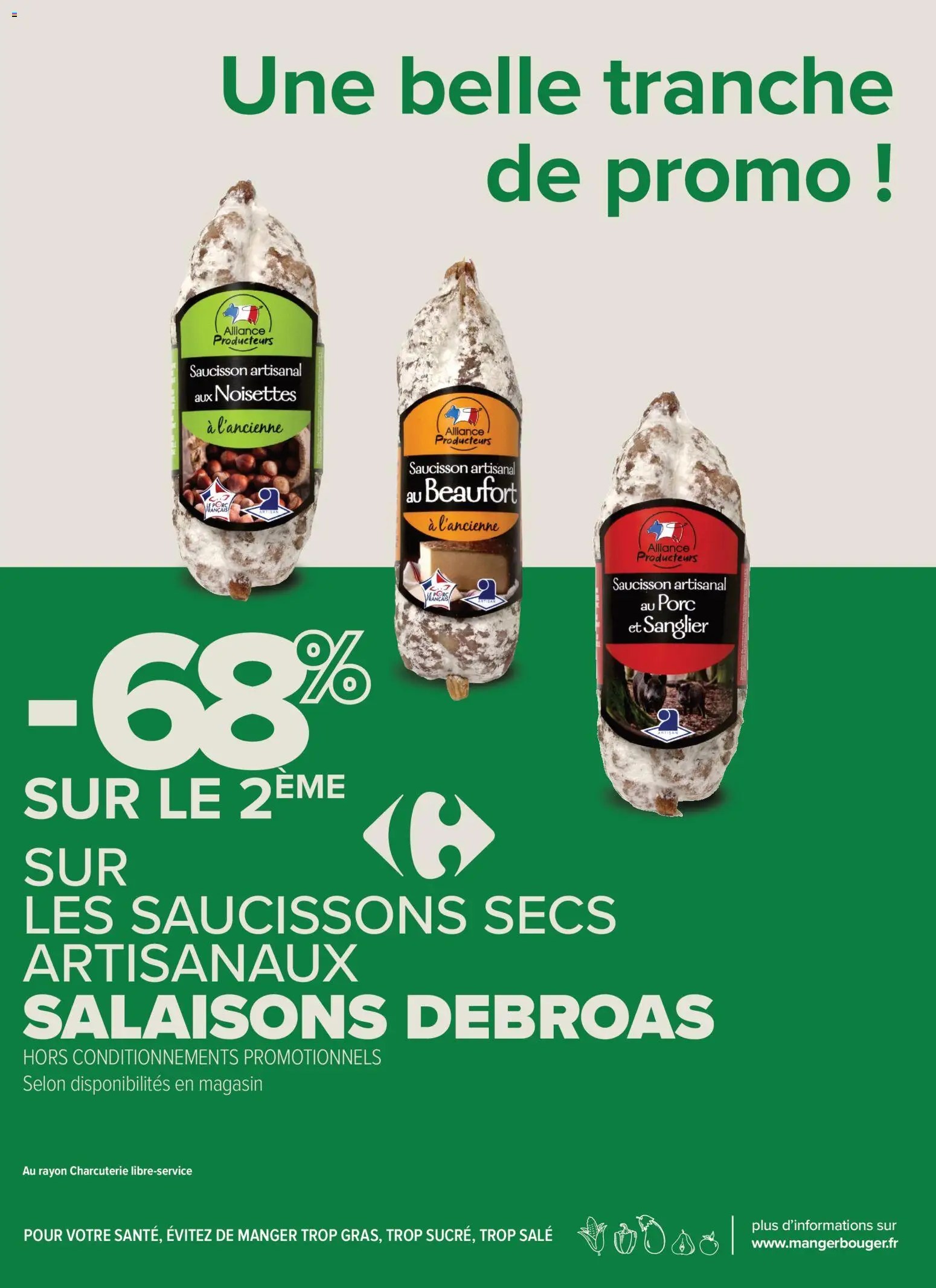 {H1} | Page: 3 | Produits: Saucisson, Beaufort, Alliance, Porc