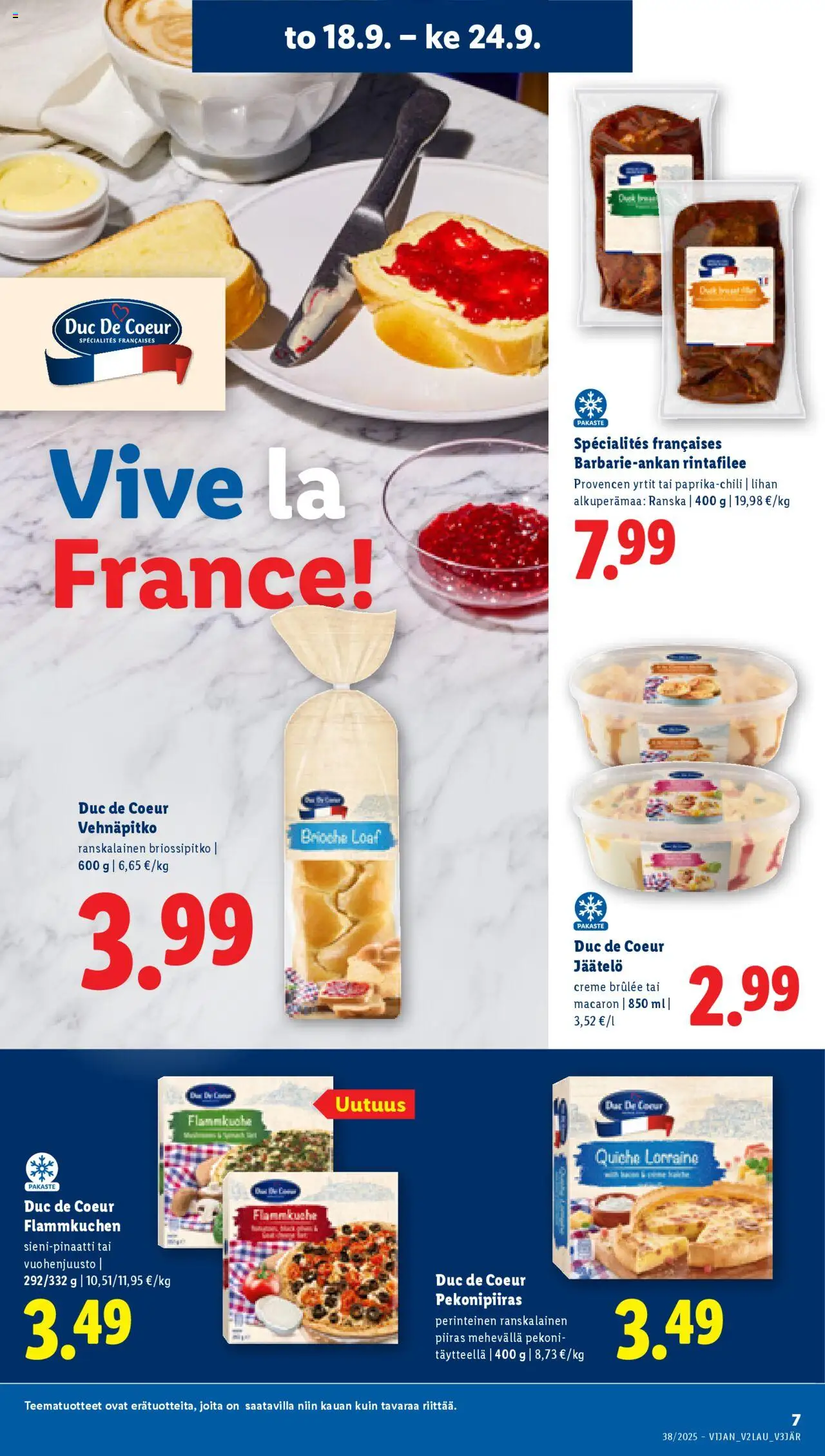 Lidl tarjoukset – voimassa 18.09.2025 alkaen | Sivu: 9 | Tuotteet: Pekoni, Jäätelö