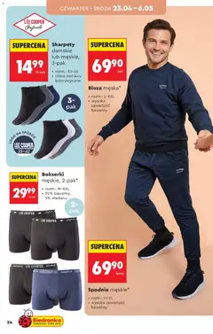 Pogląd oferty "Skarpety damskie lub męskie, 3-pak, rozm.: 35-46, różne zestawy kolorystyczne" - ważna od 18.04.2026 | Strona: 24