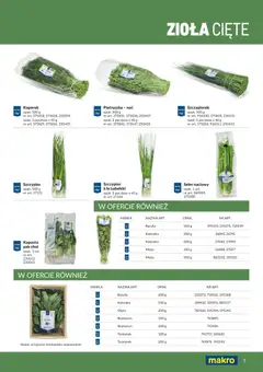 Pogląd oferty "Makro gazetka - Produktów marek własnych dla profesjonalnej Gastronomii" - ważna od 01.03.2026 | Strona: 5 | Produkty: Pietruszka, Koperek, Seler naciowy, Bazylia