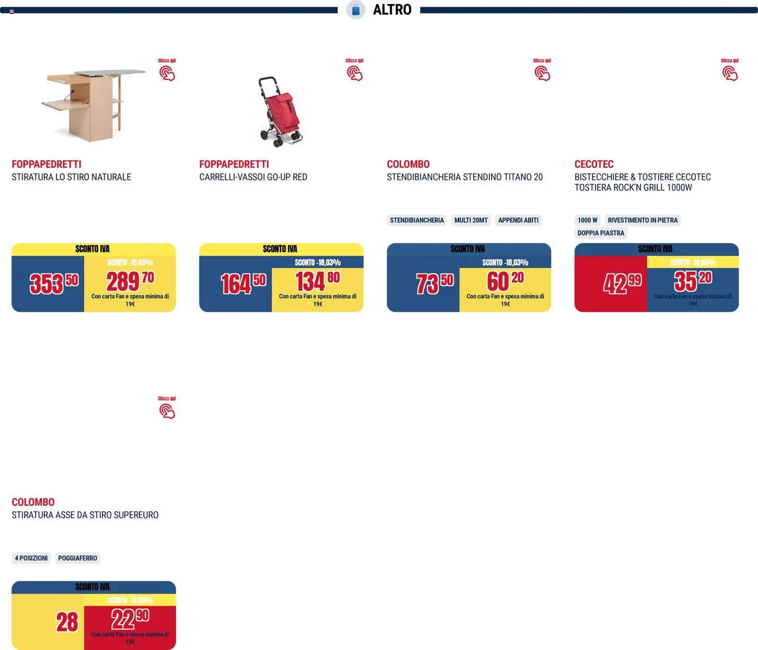 Volantino Trony del 02.04.2026 | Pagina: 17 | Prodotti: Abiti, Tostiera, Stendino, Fan