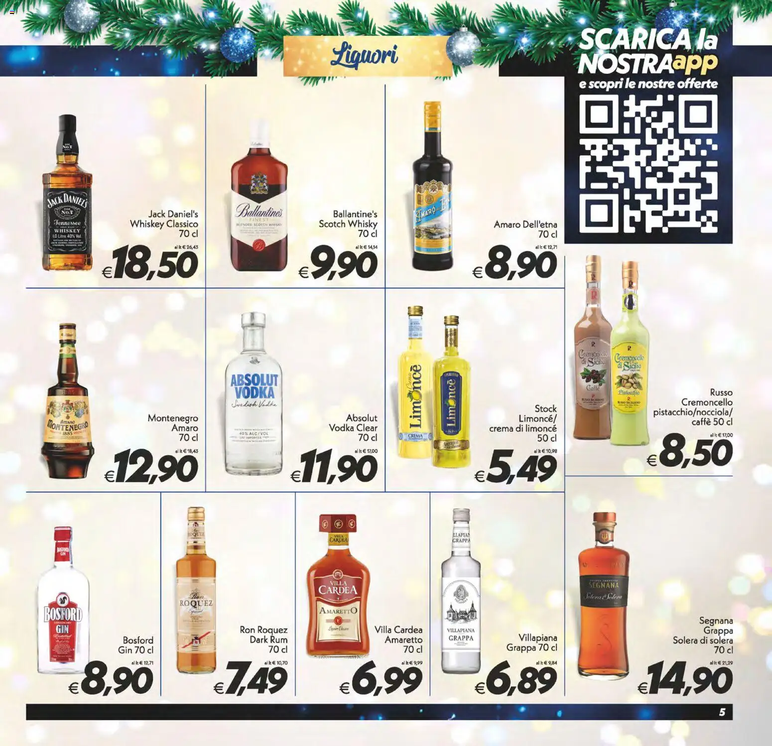 Volantino SuperConveniente del 27.12.2025 | Pagina: 5 | Prodotti: Caffè, Gin, Vodka, Whisky