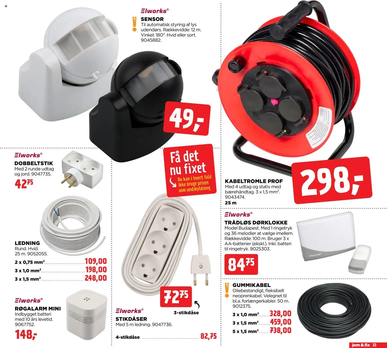 Jem & fix tilbudsavis – gyldig fra 22.03.2026 | Side: 33 | Produkter: Søm, Batteri