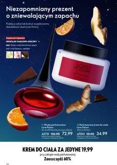 Pogląd oferty "Oriflame Katalog 17 2025" - ważna od 03.12.2025 | Strona: 34 | Produkty: Czekolada, Krem do ciała, Krem, Woda