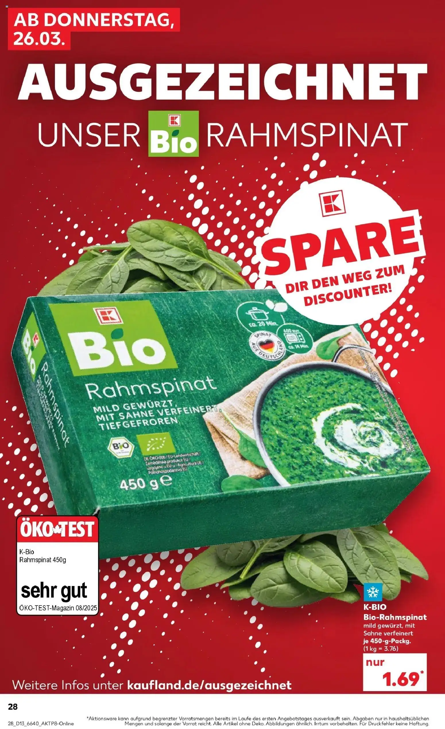 Kaufland Prospekt Hechingen	 – gültig ab 26.03.2026 | Seite: 28 | Produkte: Sahne