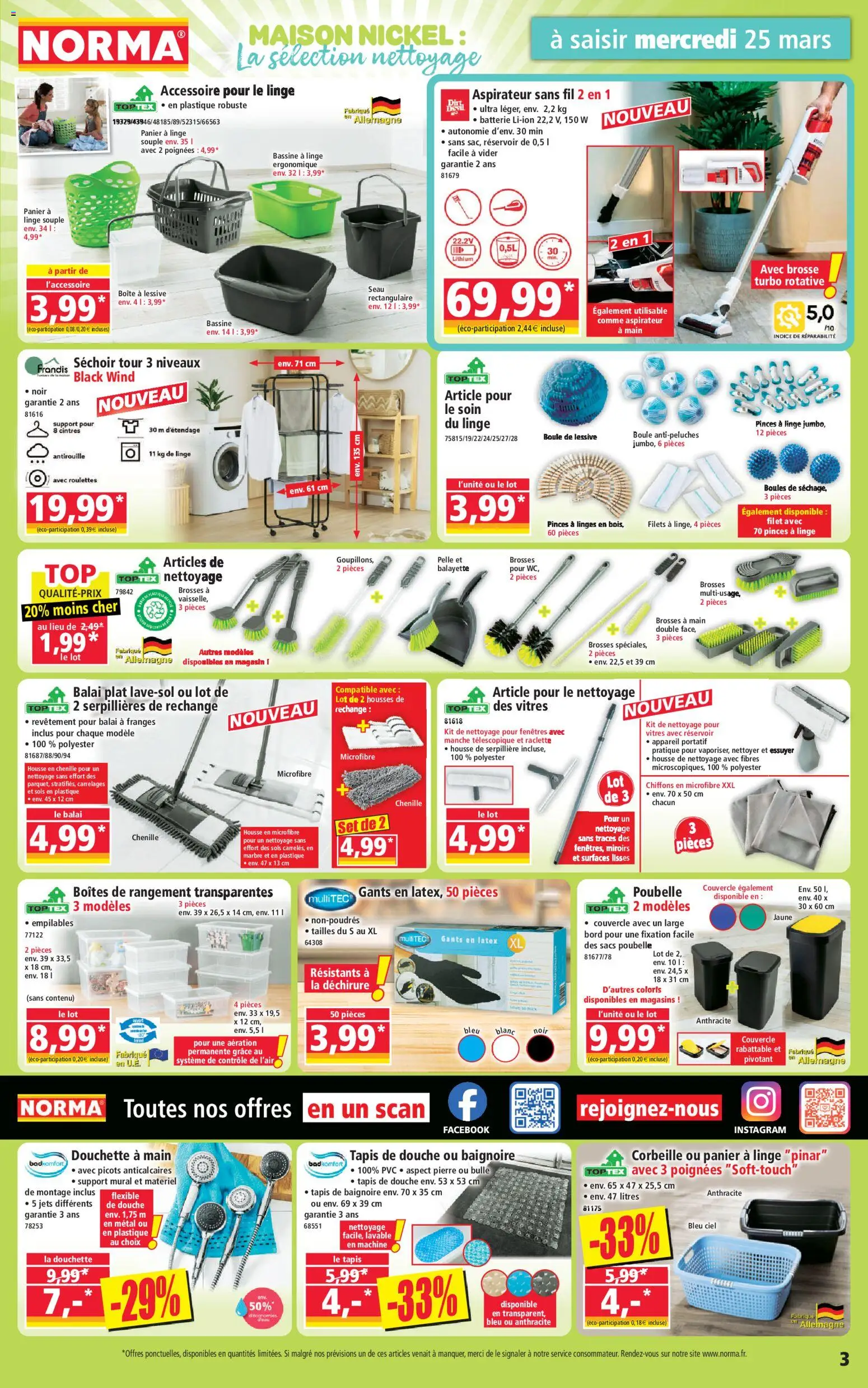 {H1} | Page: 3 | Produits: Support mural, Bassine, Raclette, Gants