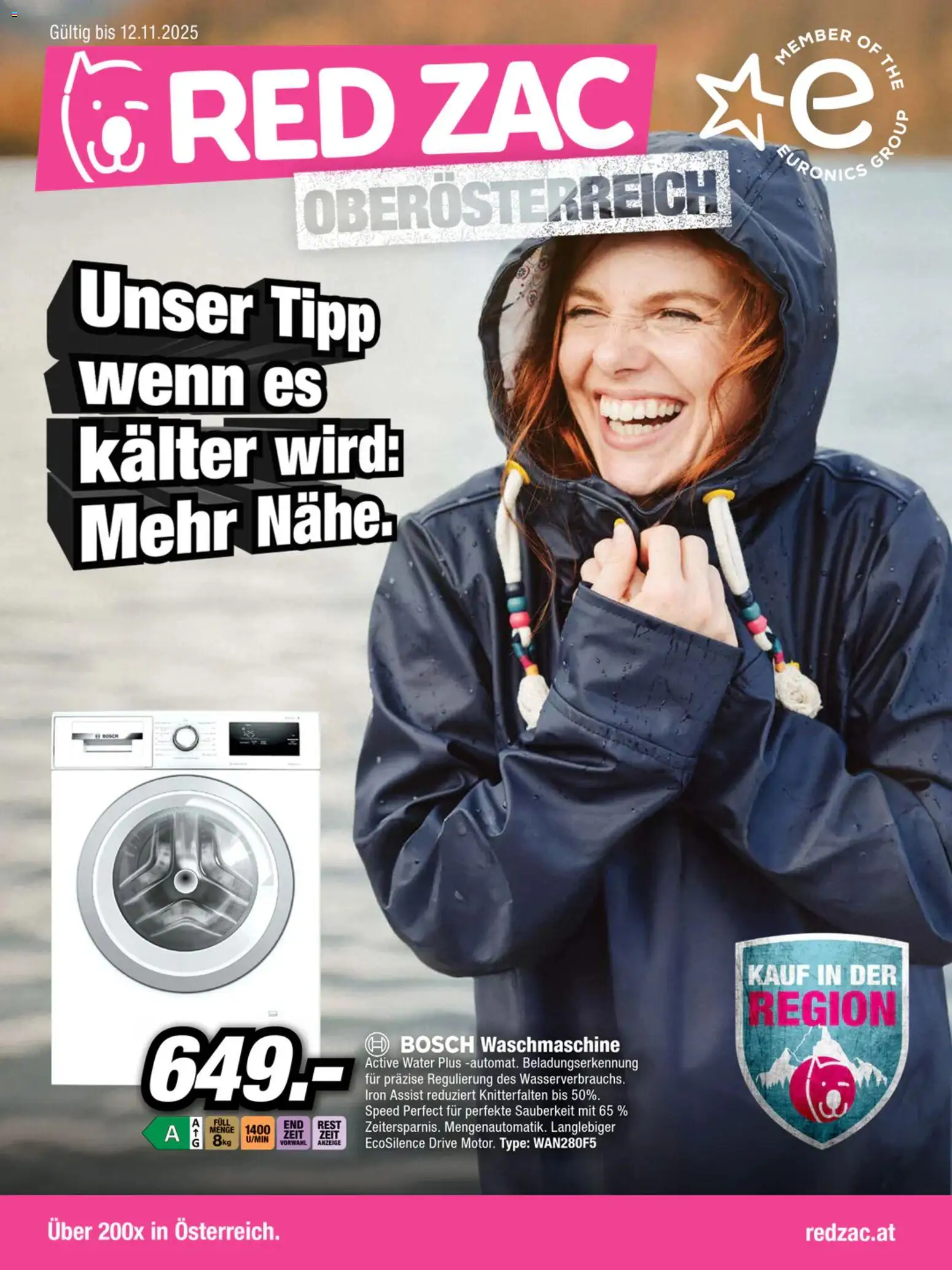 RED ZAC Oberösterreich gültig ab 27.10.2025 | Seite: 1 | Produkte: Waschmaschine