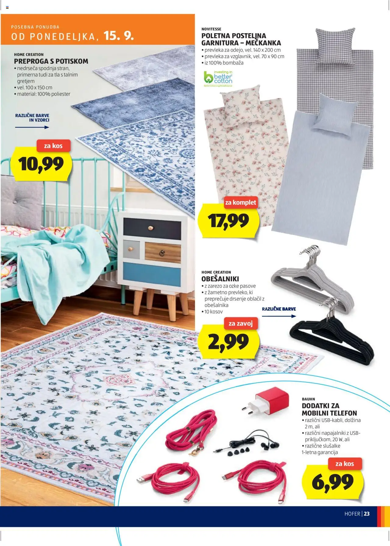 Hofer SI katalog | vrijedi od 11.09.2025 | Stranica: 23 | Proizvodi: Telefon, USB