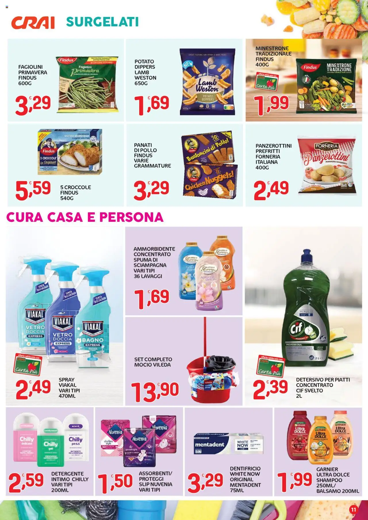 Volantino CRAI del 16.10.2025 | Pagina: 11 | Prodotti: Balsamo, Pollo, Mocio, Doccia
