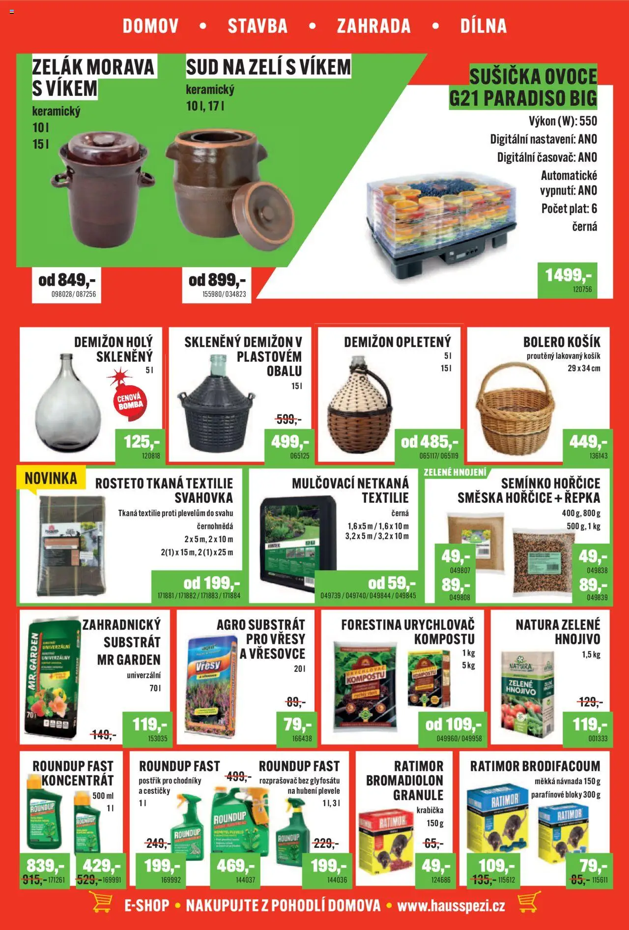 Haus Spezi leták od 10.09.2025 | Strana: 3 | Produkty: Granule, Sušička, Hnojivo, Rozprašovač