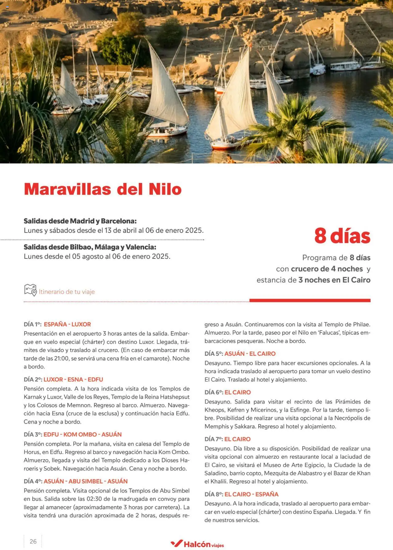 Halcón Viajes Egipto │ válido desde el 15.04.2024 | Página: 26 | Productos: Navegación