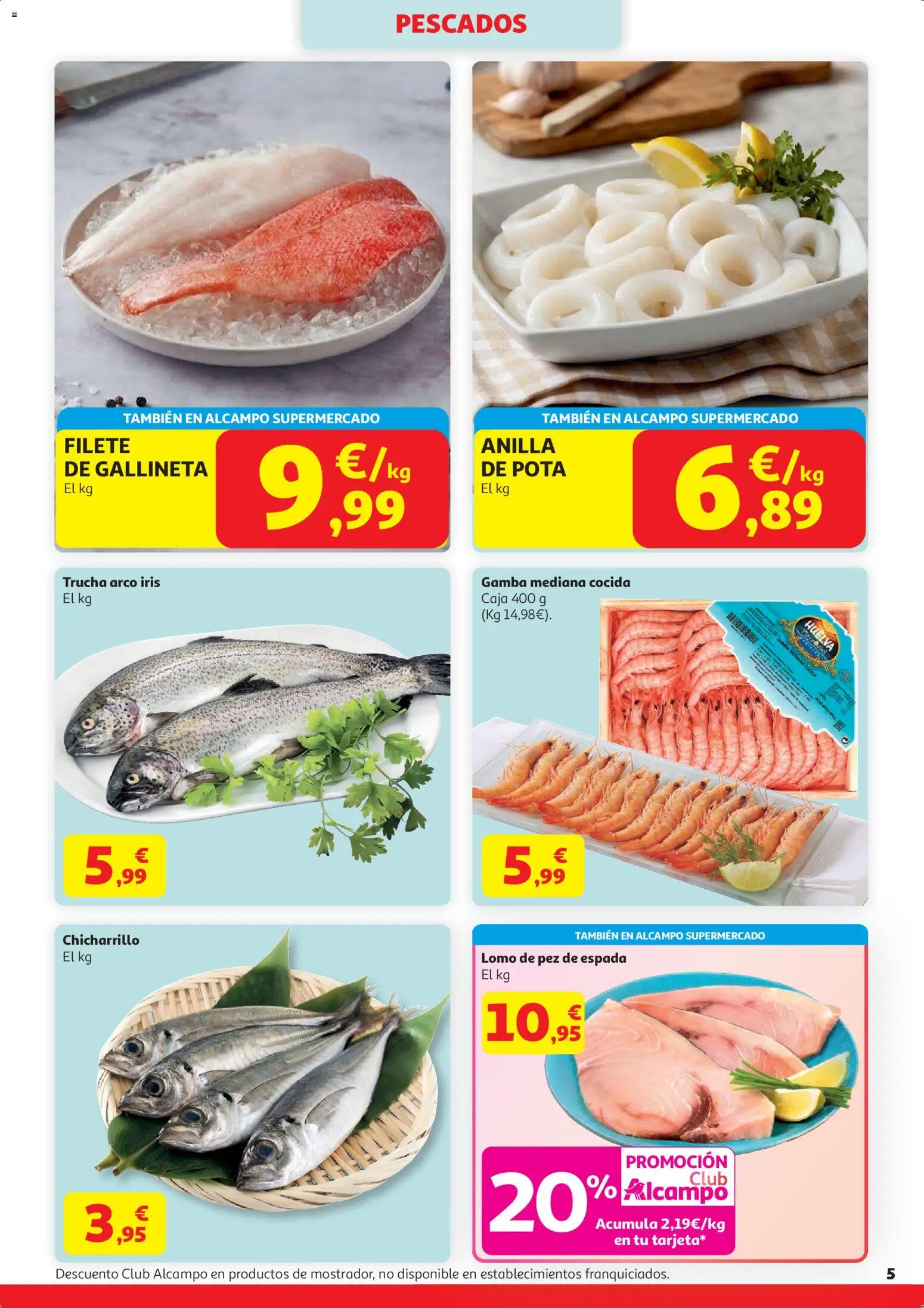Alcampo  HG Unico Mad │ válido desde el 07.04.2026 | Página: 5 | Productos: Filete, Caja, Gamba