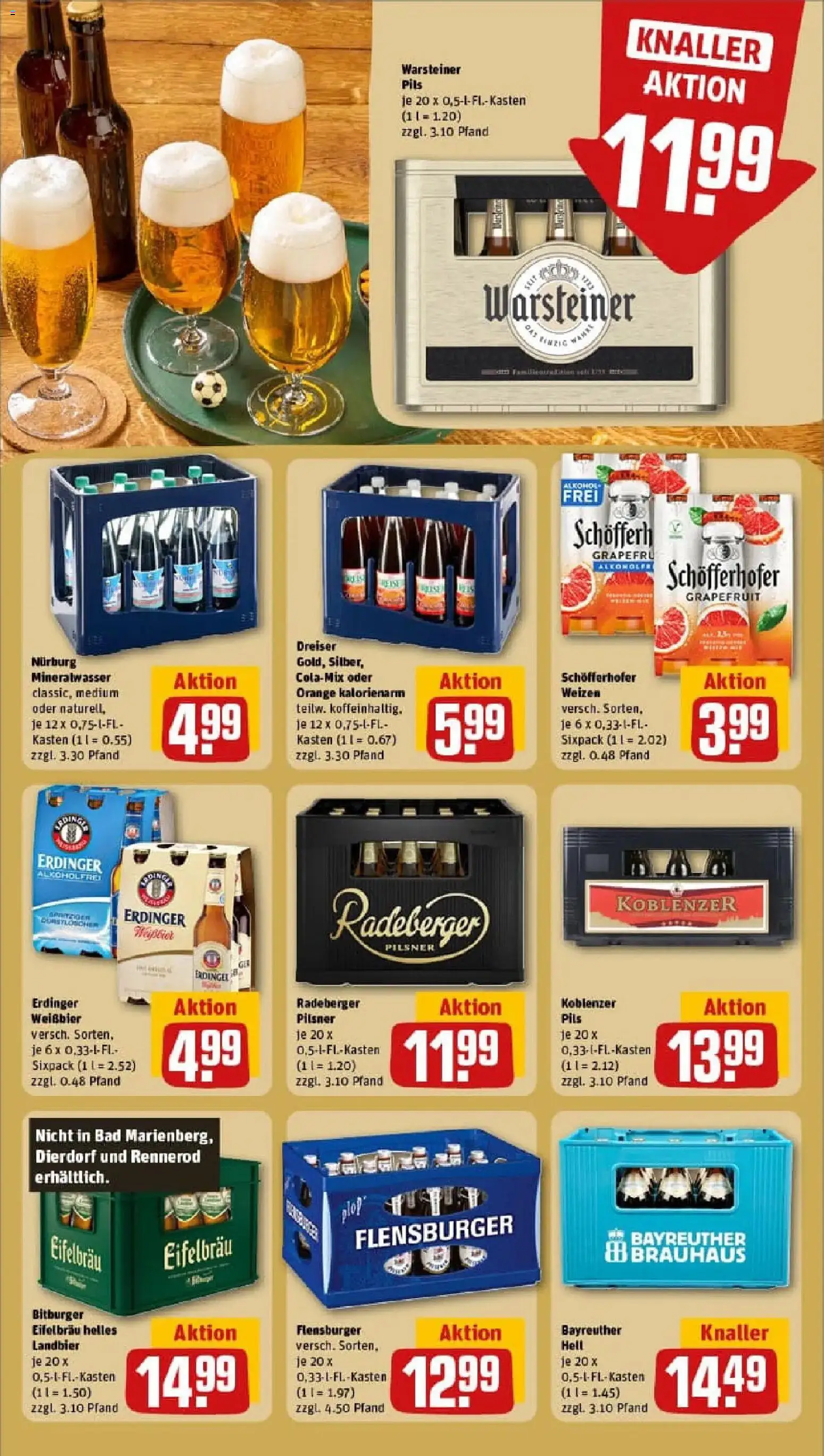 Rewe prospekt Hillesheim	 – gültig ab 26.01.2026 | Seite: 17 | Produkte: Bayreuther hell, Pils, Mineralwasser, Grapefruit