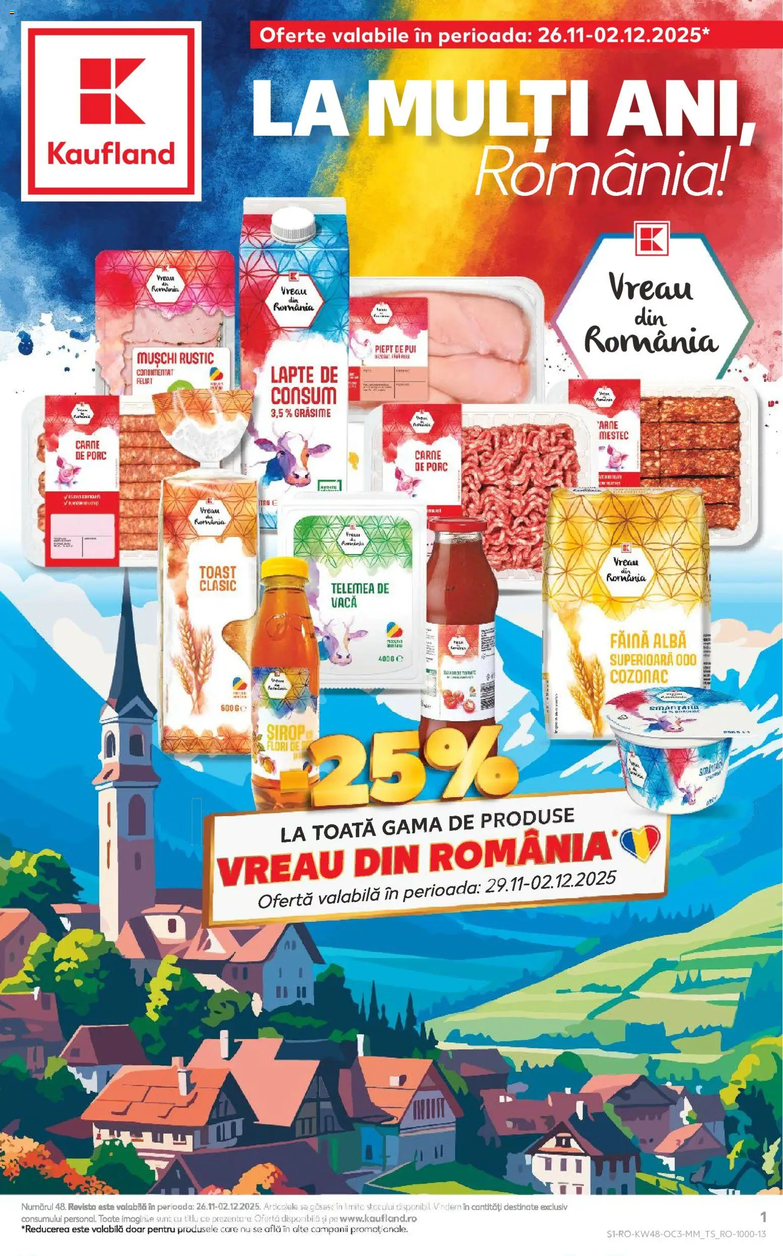 Kaufland RO akciós ujság - amely érvényes a következő dátumtól: 26.11.2025 | Oldal: 1 | Termékek: Só