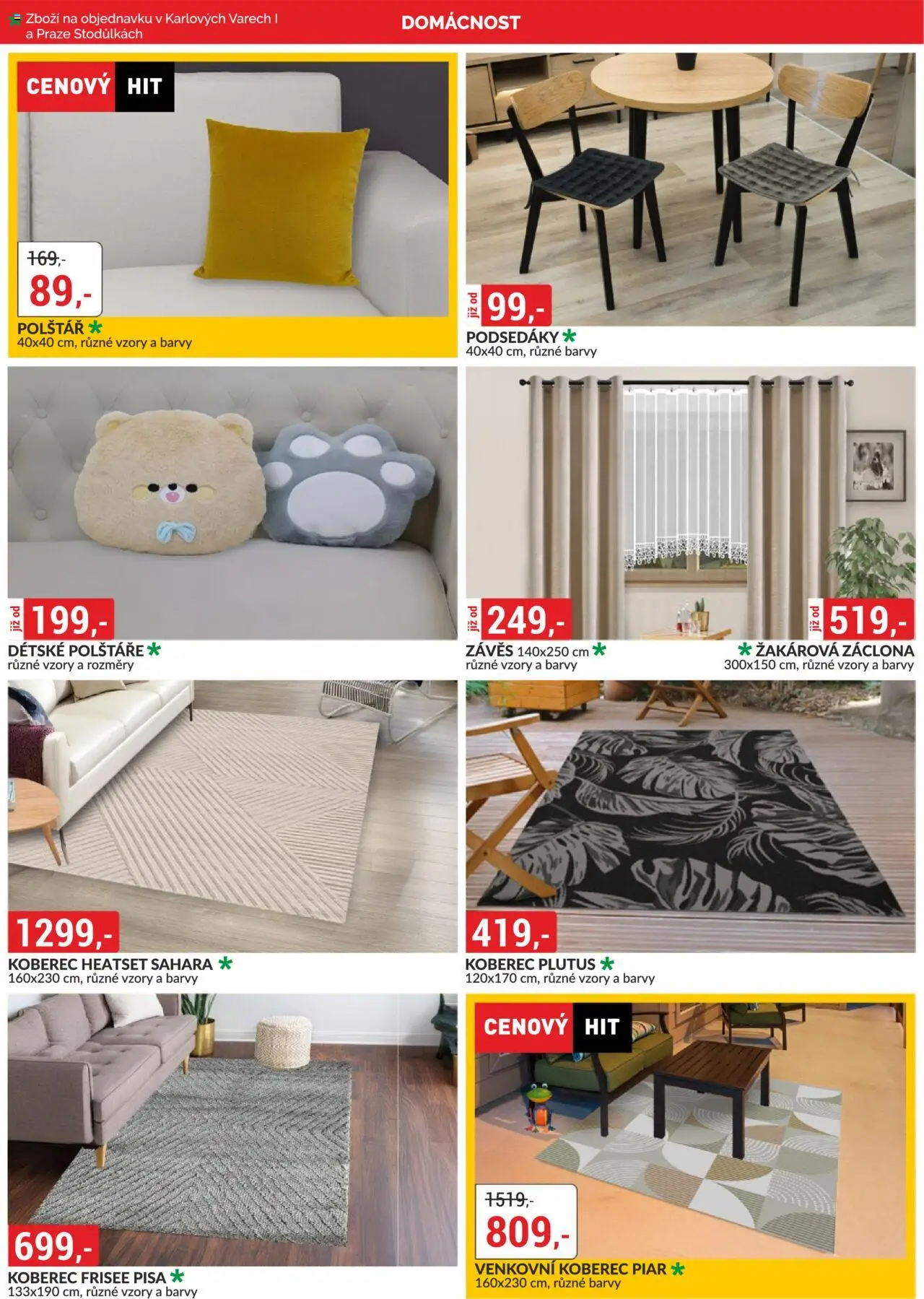 BAUMAX leták od 01.06.2025 | Strana: 48 | Produkty: Polštáře, Závěs, Venkovní koberec, Koberec