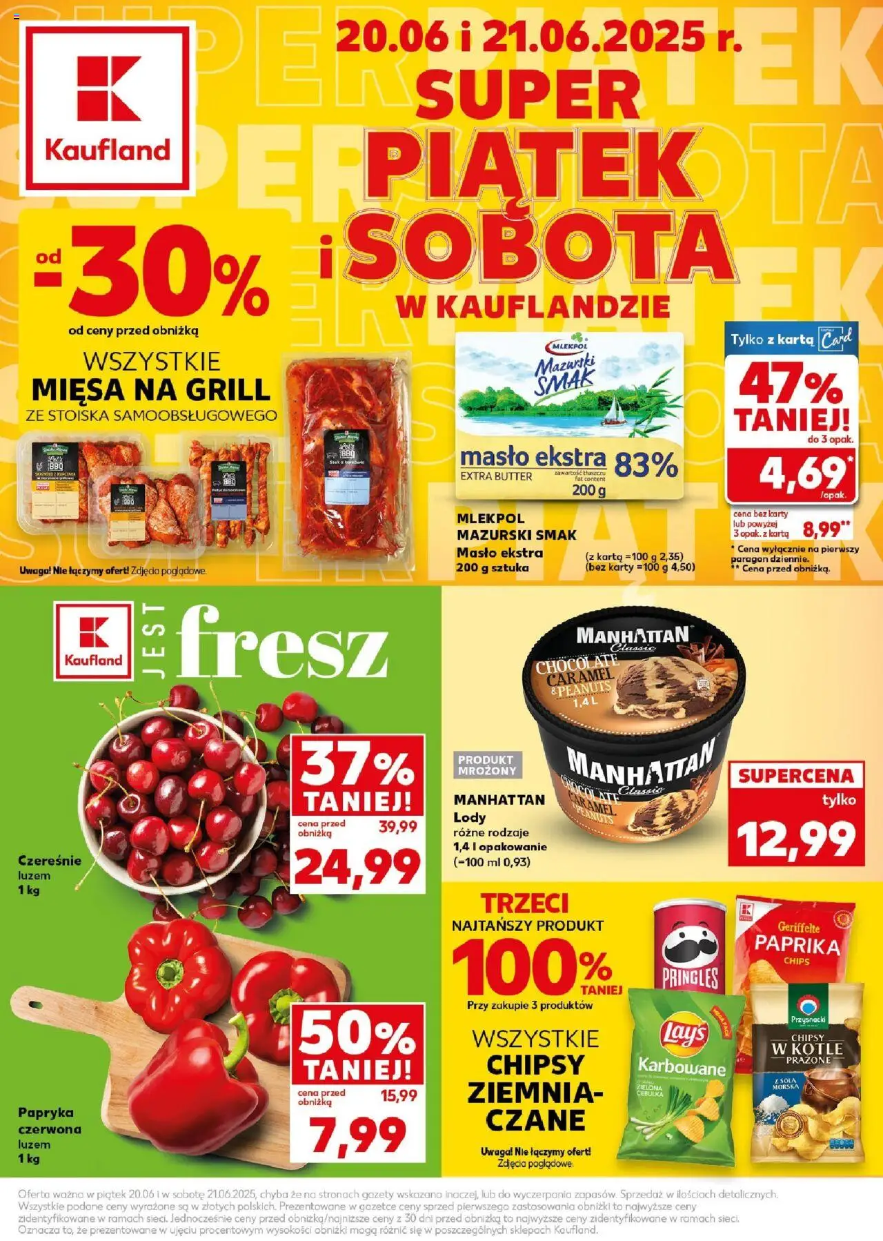 Kaufland gazetka - Super Sobota od 20.06.2025 | Strona: 1 | Produkty: Grill, Papryka, Lays, Papryka czerwona