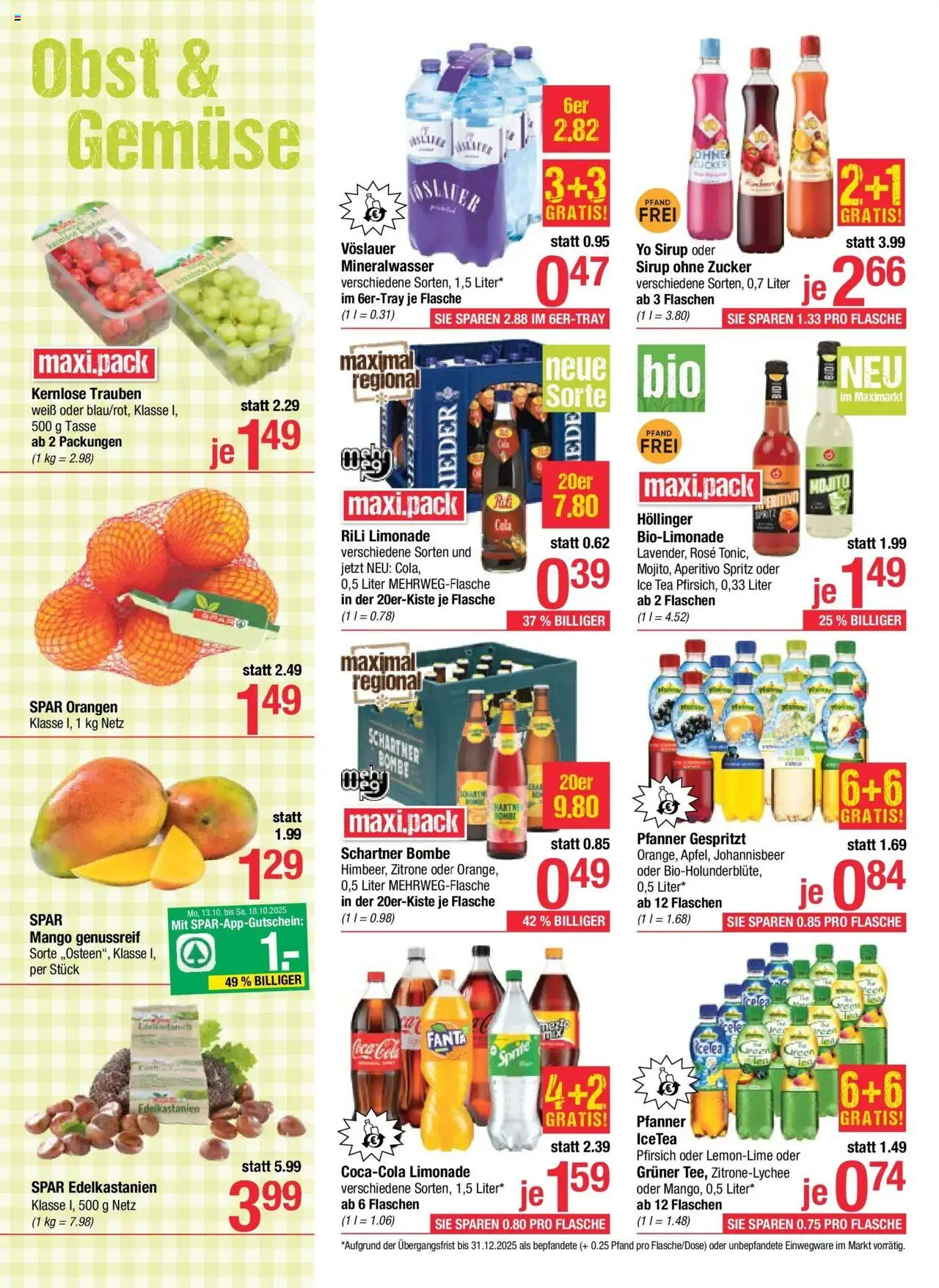 Maximarkt Haid, Linz gültig ab 13.10.2025 | Seite: 14 | Produkte: Gemüse, Obst, Zucker, Zitrone