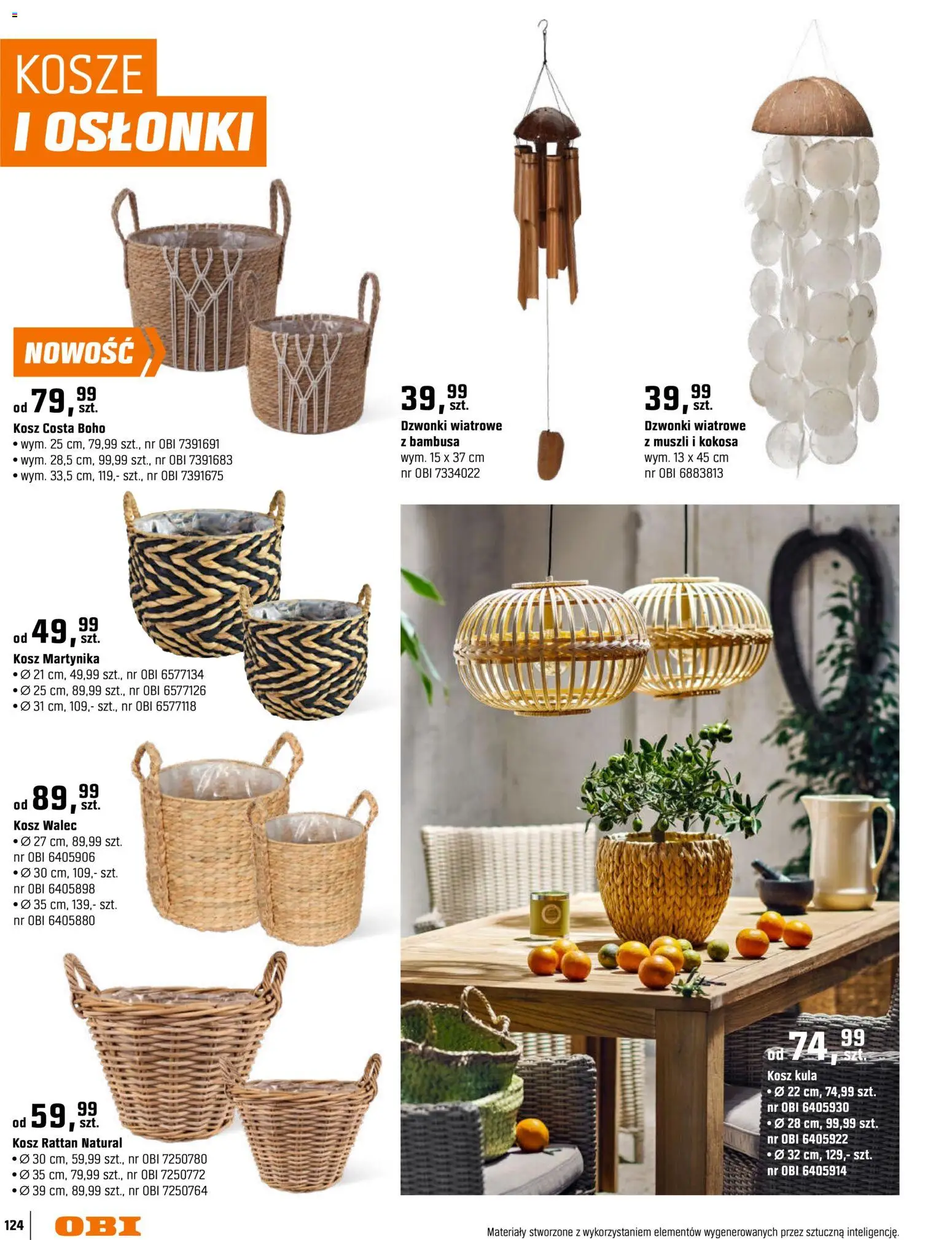 OBI gazetka - Ogród od 11.03.2026 | Strona: 124 | Produkty: Kosz