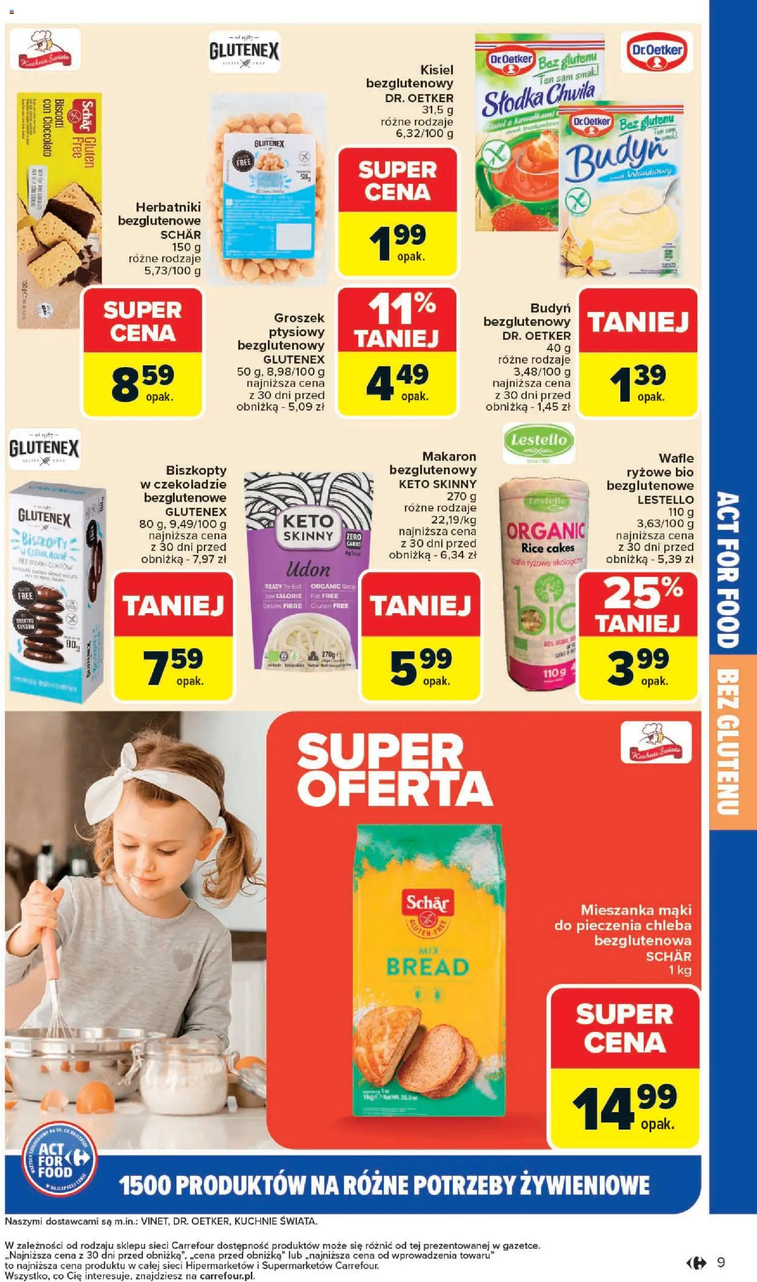 Carrefour Gazetka - Act for food od 03.11.2025 | Strona: 9 | Produkty: Groszek, Wafle, Wafle ryżowe, Herbatniki