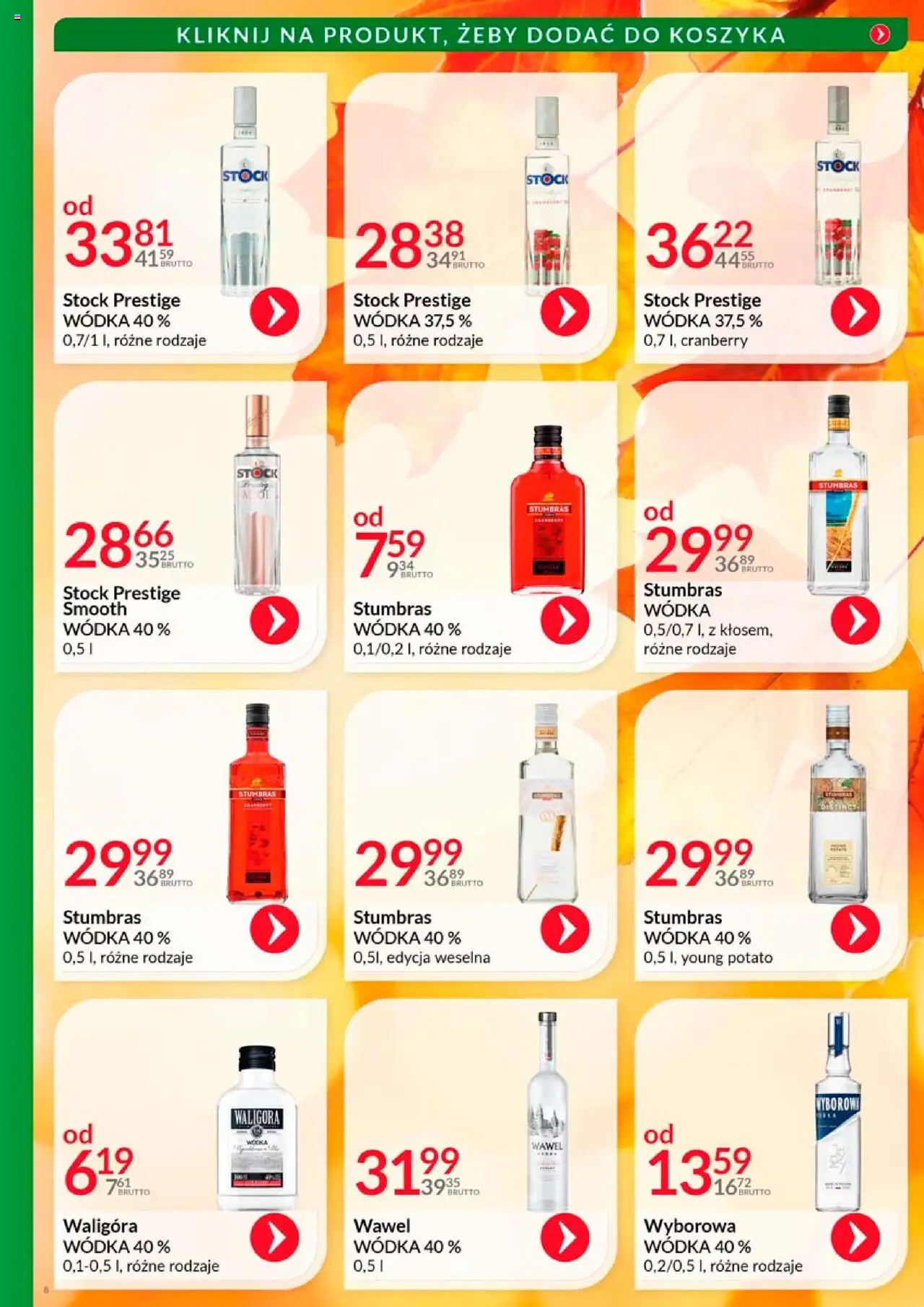 Eurocash Gazetka - Katalog Alkoholowy od 01.10.2025 | Strona: 8 | Produkty: Wódka