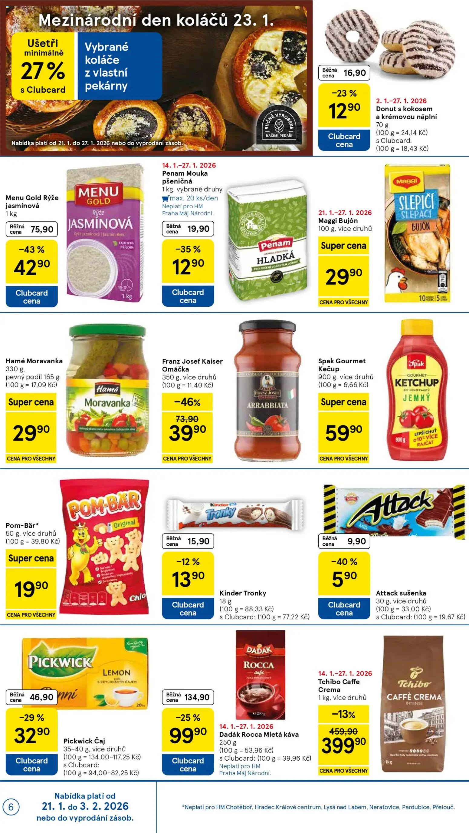 Tesco leták - Hypermarket od 21.01.2026 | Strana: 6 | Produkty: Gourmet, Rýže, Kečup, Caffè crema