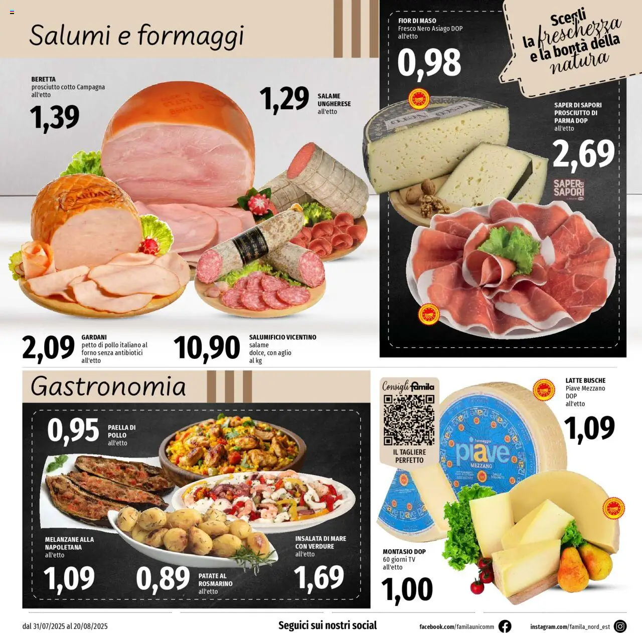Volantino Famila del 31.07.2025 | Pagina: 3 | Prodotti: Petto di Pollo, Rosmarino, Salame, Pollo