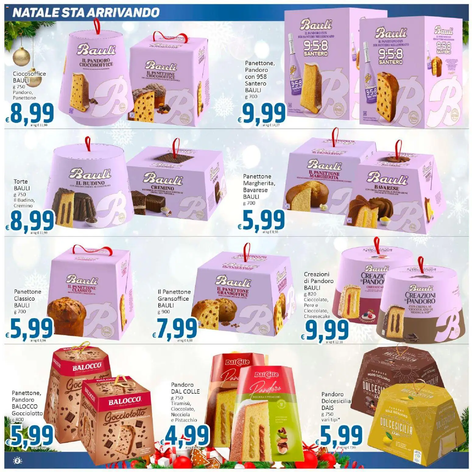 Volantino Paghi Poco del 05.12.2025 | Pagina: 2 | Prodotti: Crema, Panettone, Cacao, Budino