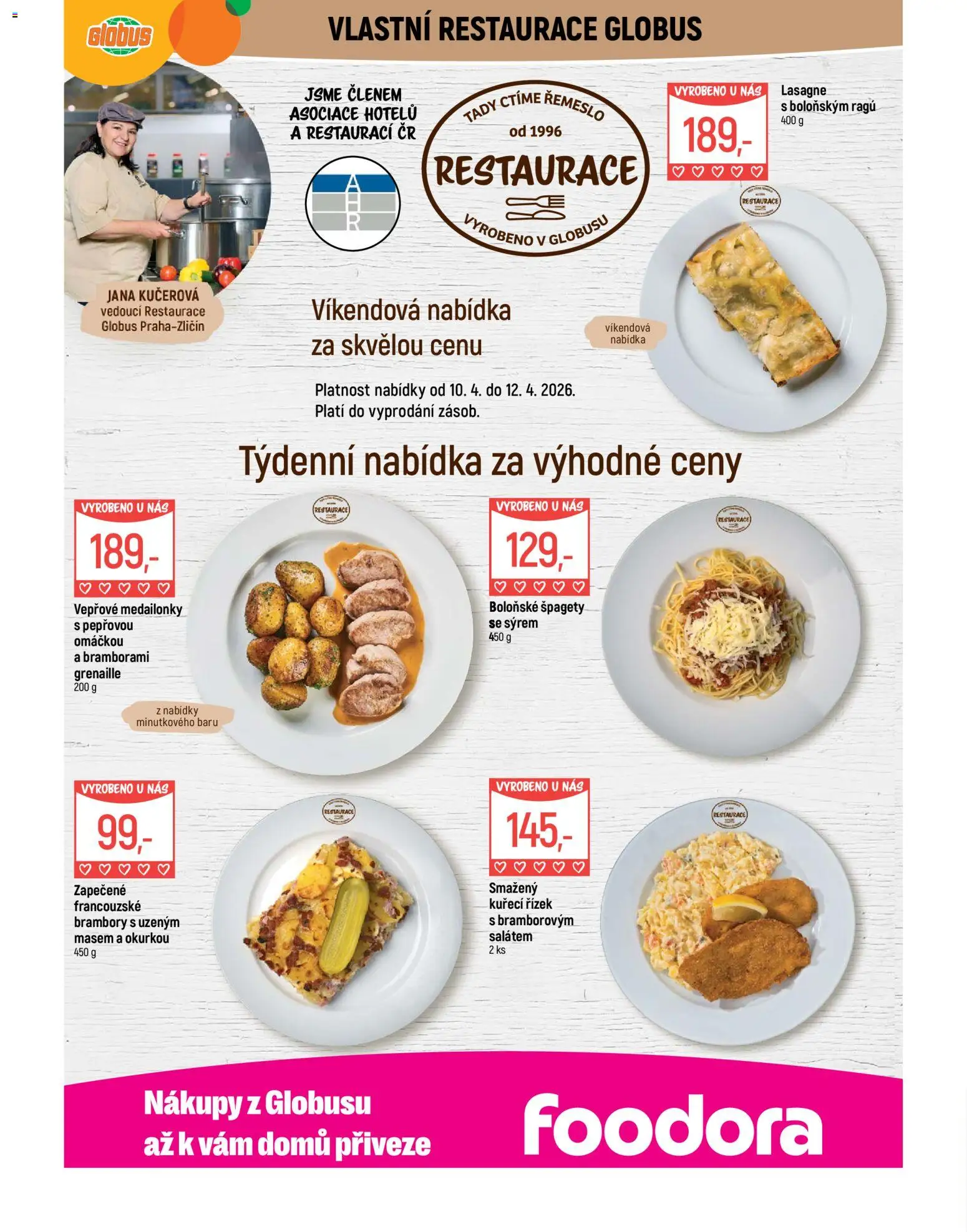 Globus leták - Praha Zličín od 08.04.2026 | Strana: 7 | Produkty: Globus, Boloňské špagety, Špagety, Lasagne