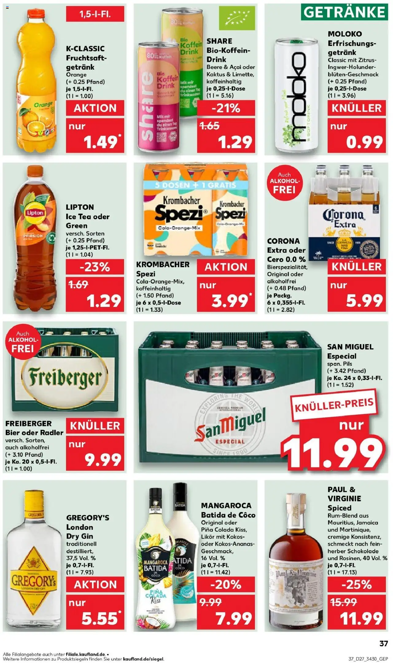 Kaufland prospekt Spremberg	 - gültig ab dem 03.07.2025 | Seite: 37 | Produkte: Schokolade, Rum, Pfirsich, Fruchtsaft