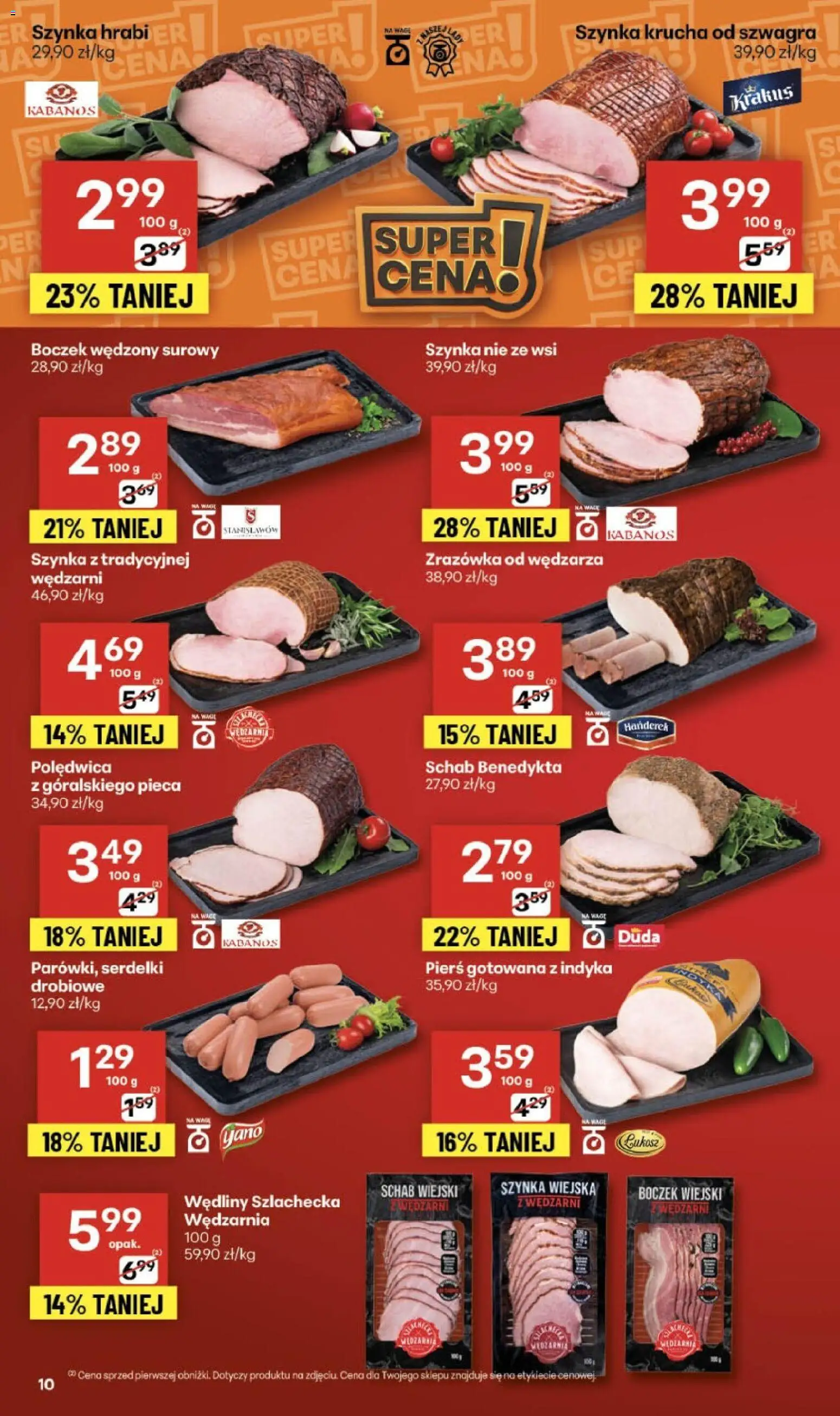 Delikatesy Centrum Gazetka - Sklepy Własne od 27.11.2025 | Strona: 10 | Produkty: Schab, Szynka, Boczek wędzony, Boczek
