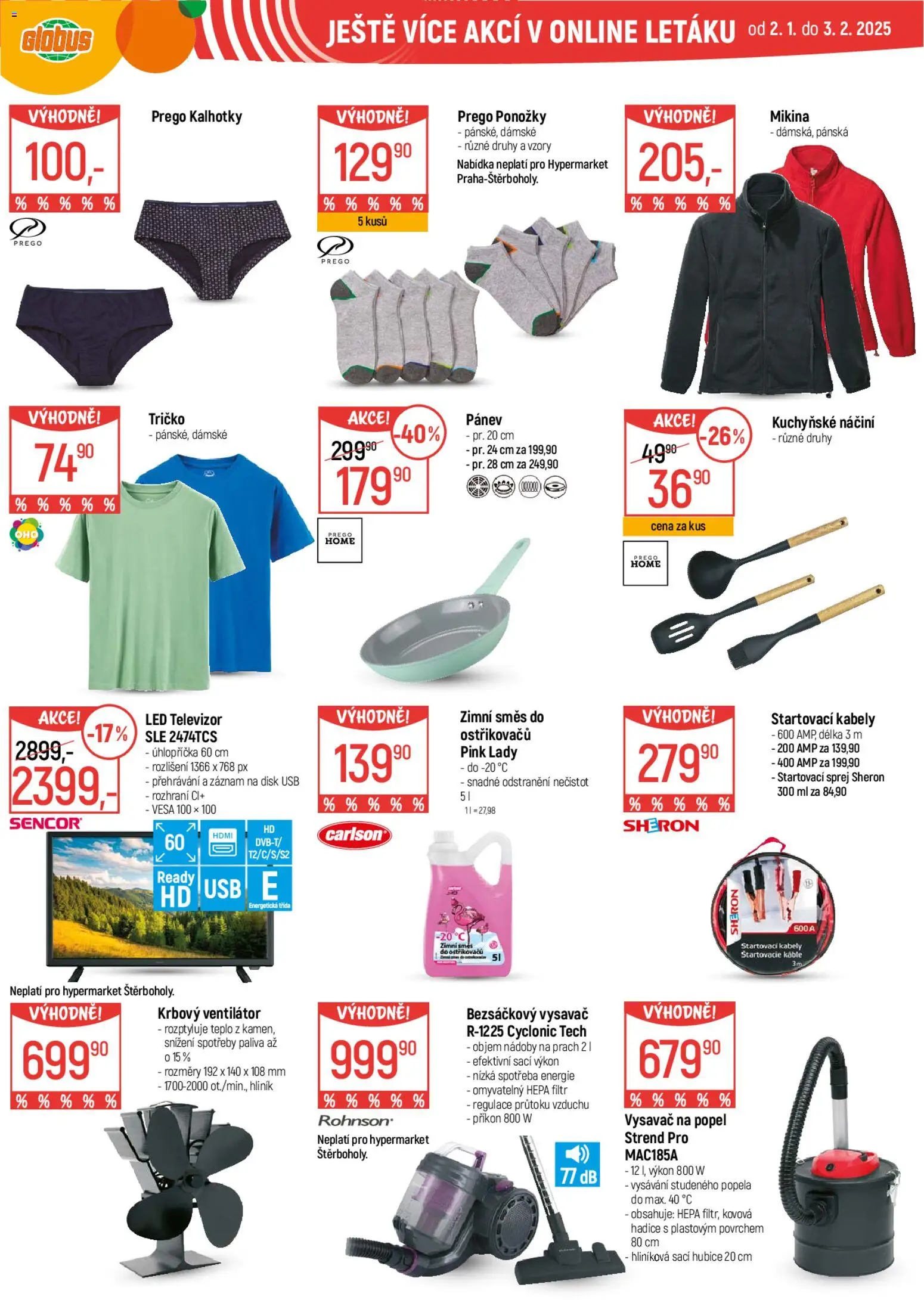 Globus leták od 14.01.2026 | Strana: 44 | Produkty: Kalhotky, Televizor, Pink Lady, Vysavač na popel