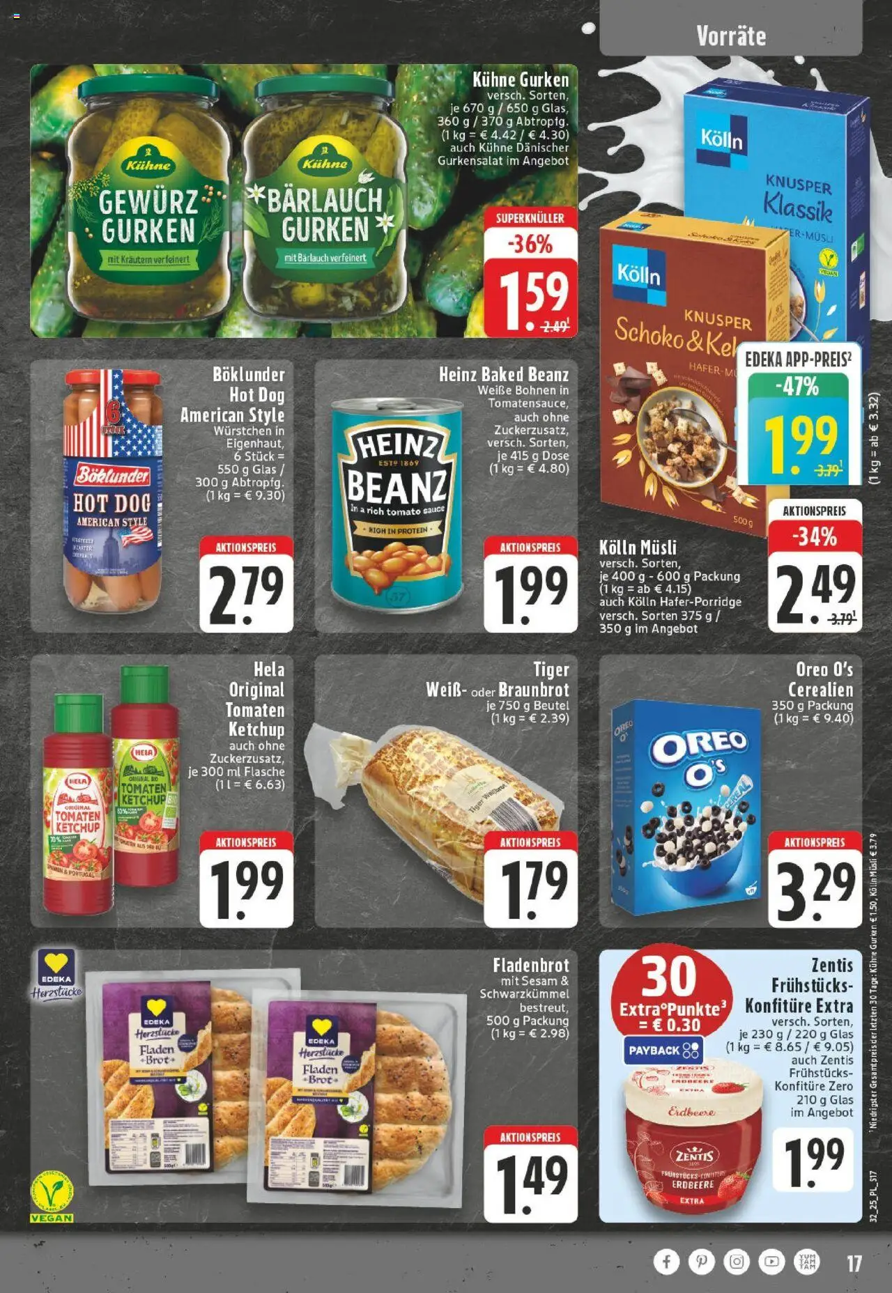 Edeka prospekt Düsseldorf-Derendorf	 - gültig ab dem 03.08.2025 | Seite: 17 | Produkte: Kolln, Brot, Ketchup, Gurken